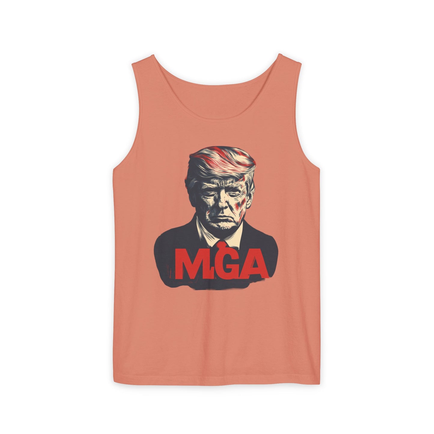 Unisex Garment-Dyed Tank Top - MAGA Graphic Tee for Political Enthusiasts