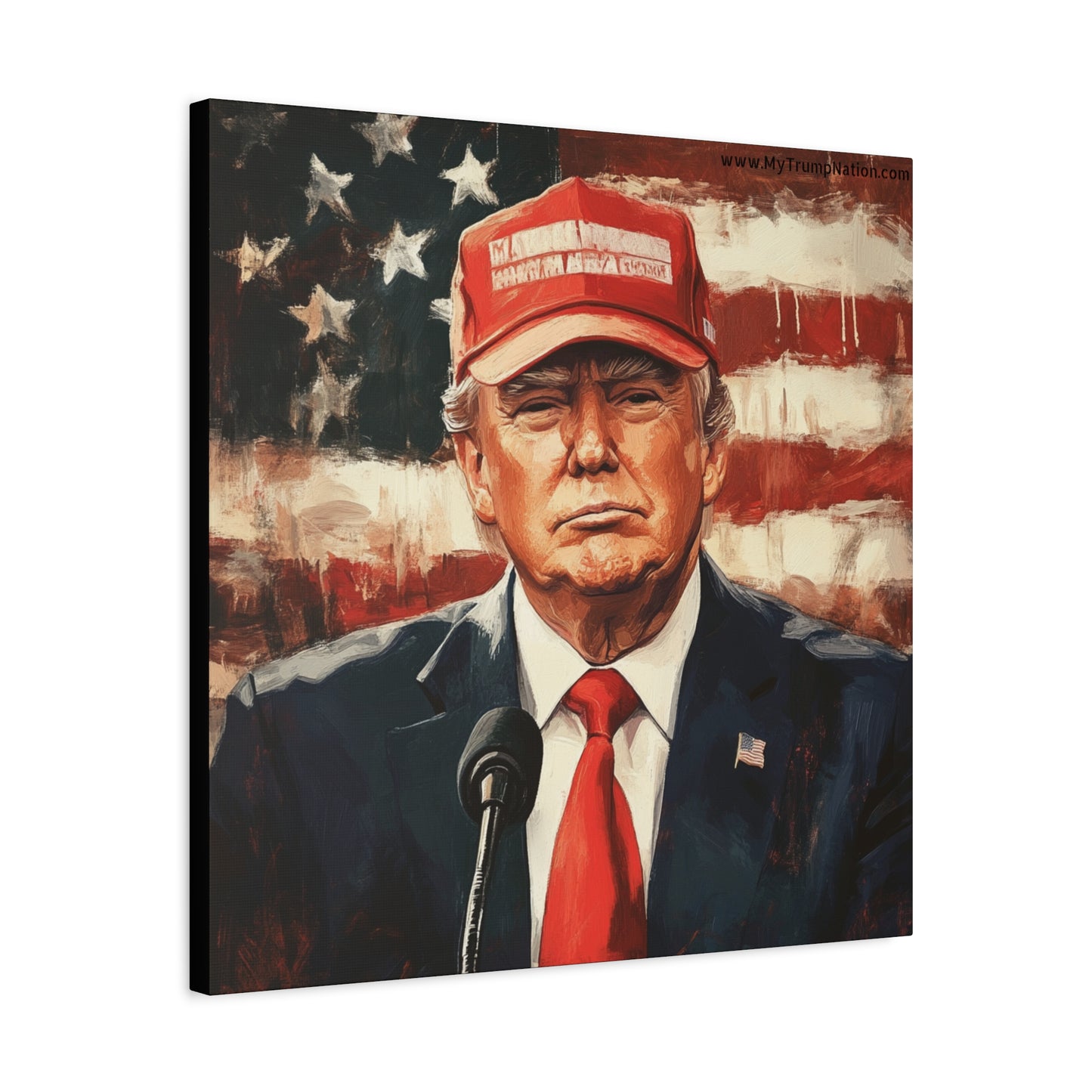 Patriotic Matte Canvas Art - Trump 2024 Wall Decor