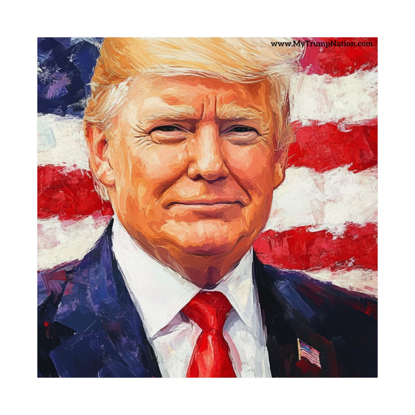 Patriotic Donald Trump Matte Vertical Poster - Bold Artwork for Home and Office Decor