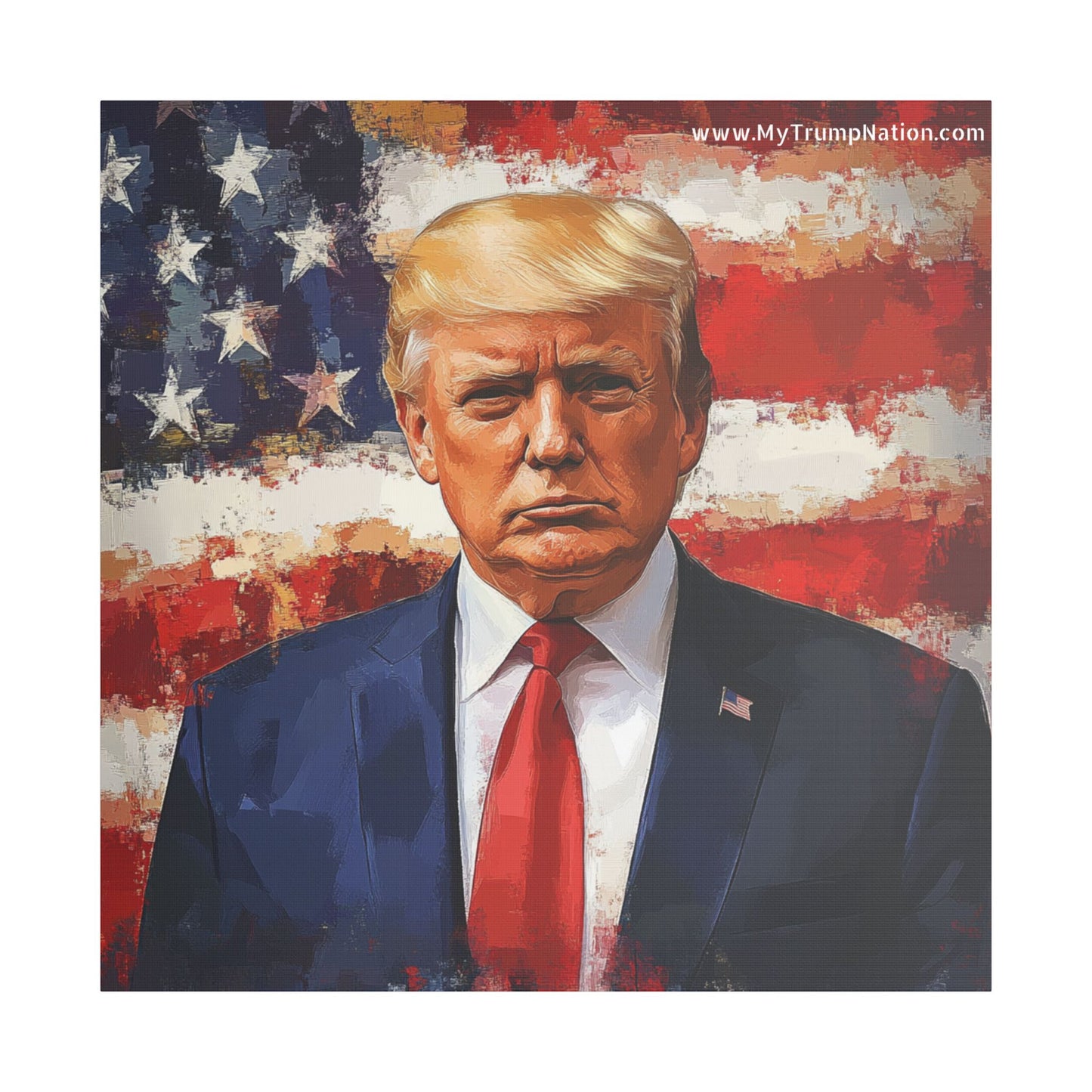 Donald Trump Patriotic Canvas Art