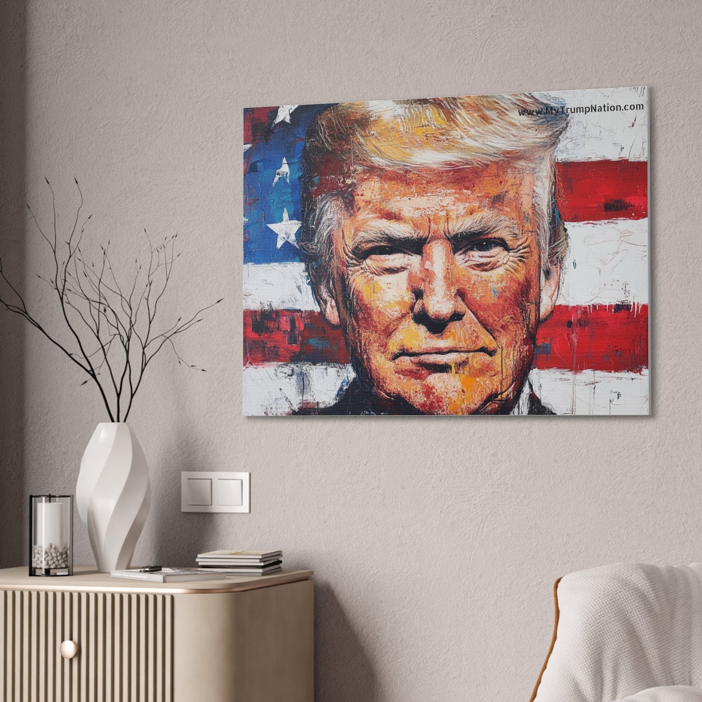Donald Trump Patriotic Canvas Art