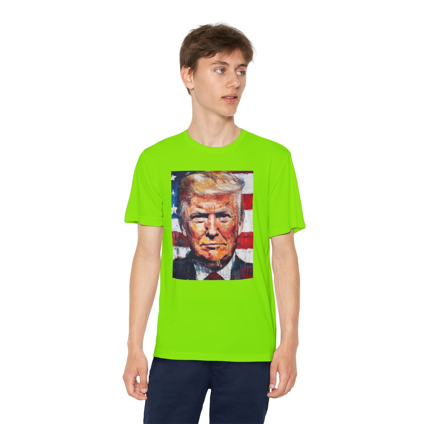 Youth Competitor Tee - Patriotic Donald Trump Art Shirt