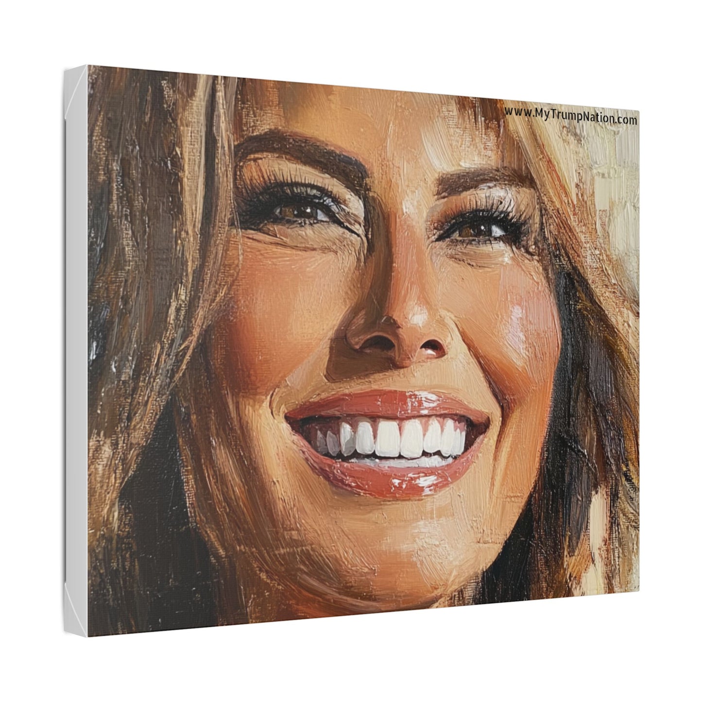 Melania Trump Smiling Portrait Canvas Art