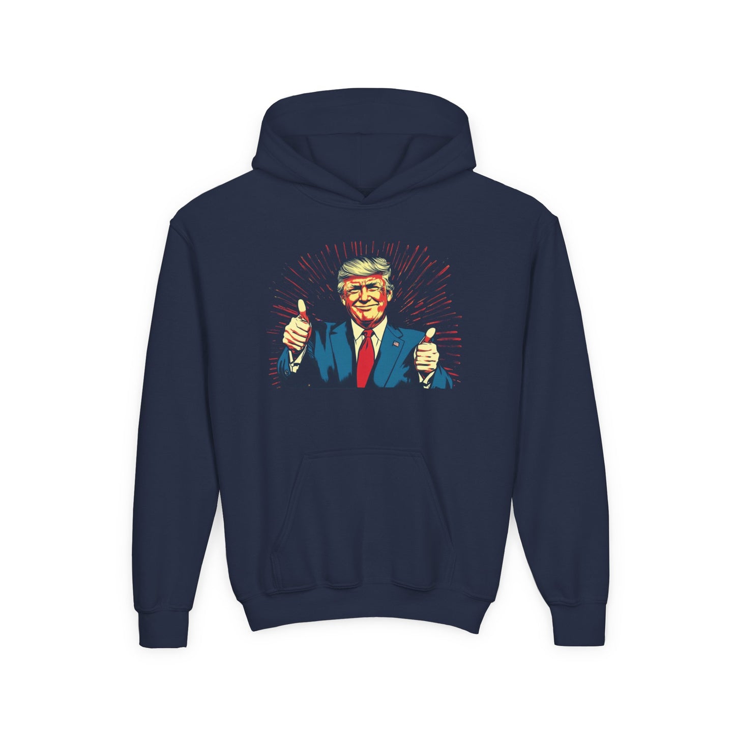 Youth Hoodie with Patriotic Design - Perfect for Political Events and Casual Wear