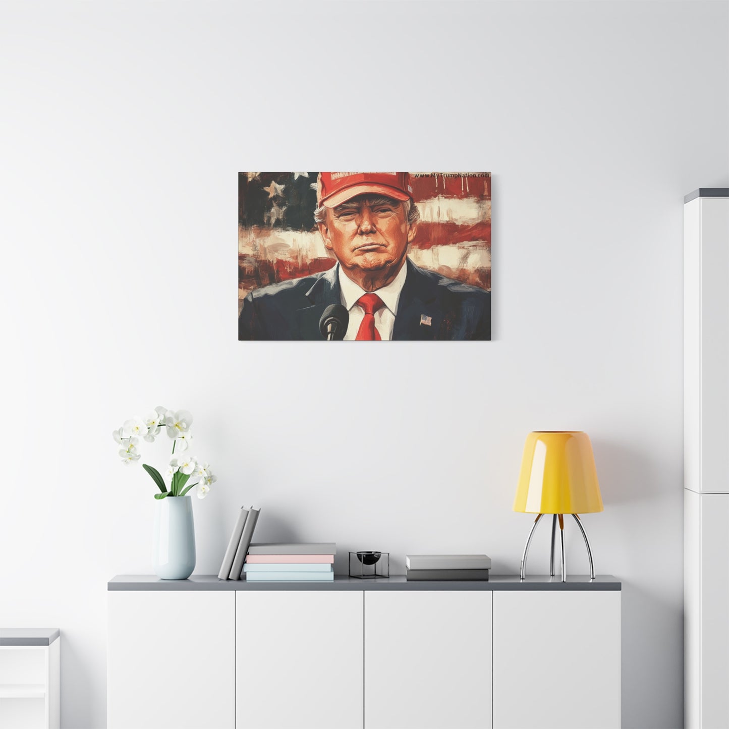 Patriotic Matte Canvas Art - Trump 2024 Wall Decor