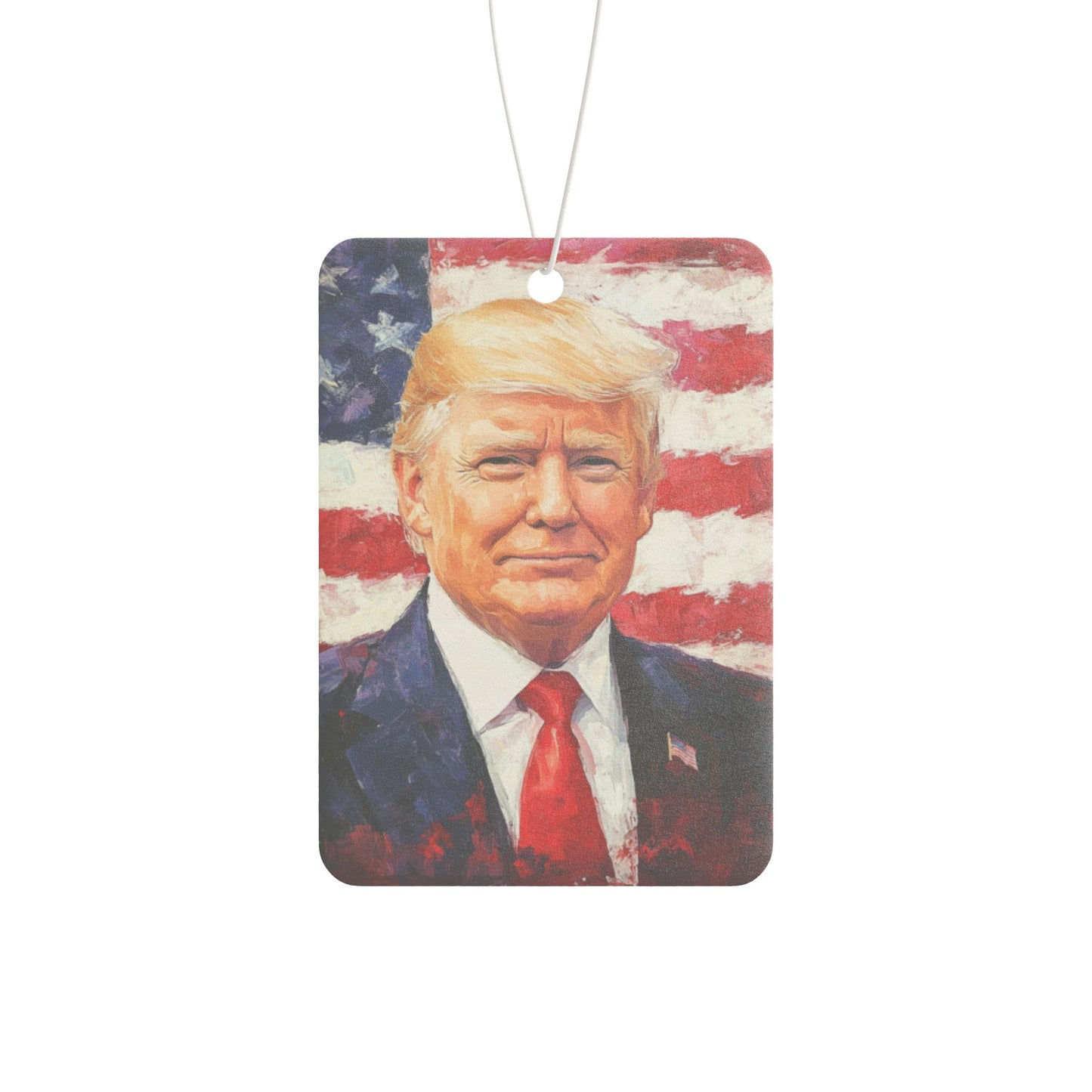 Patriotic Car Air Freshener with Presidential Design
