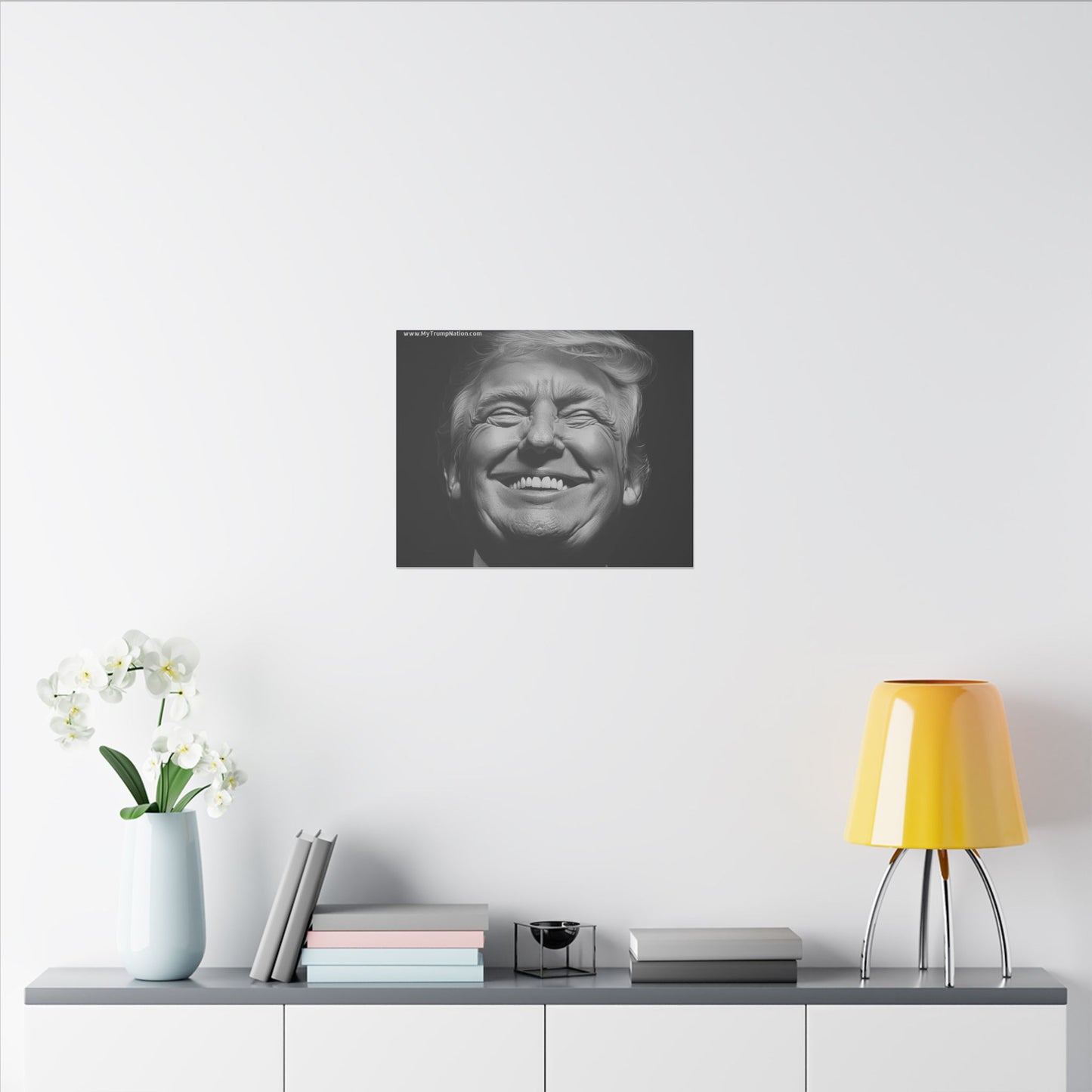 Donald Trump Black & White Canvas Art