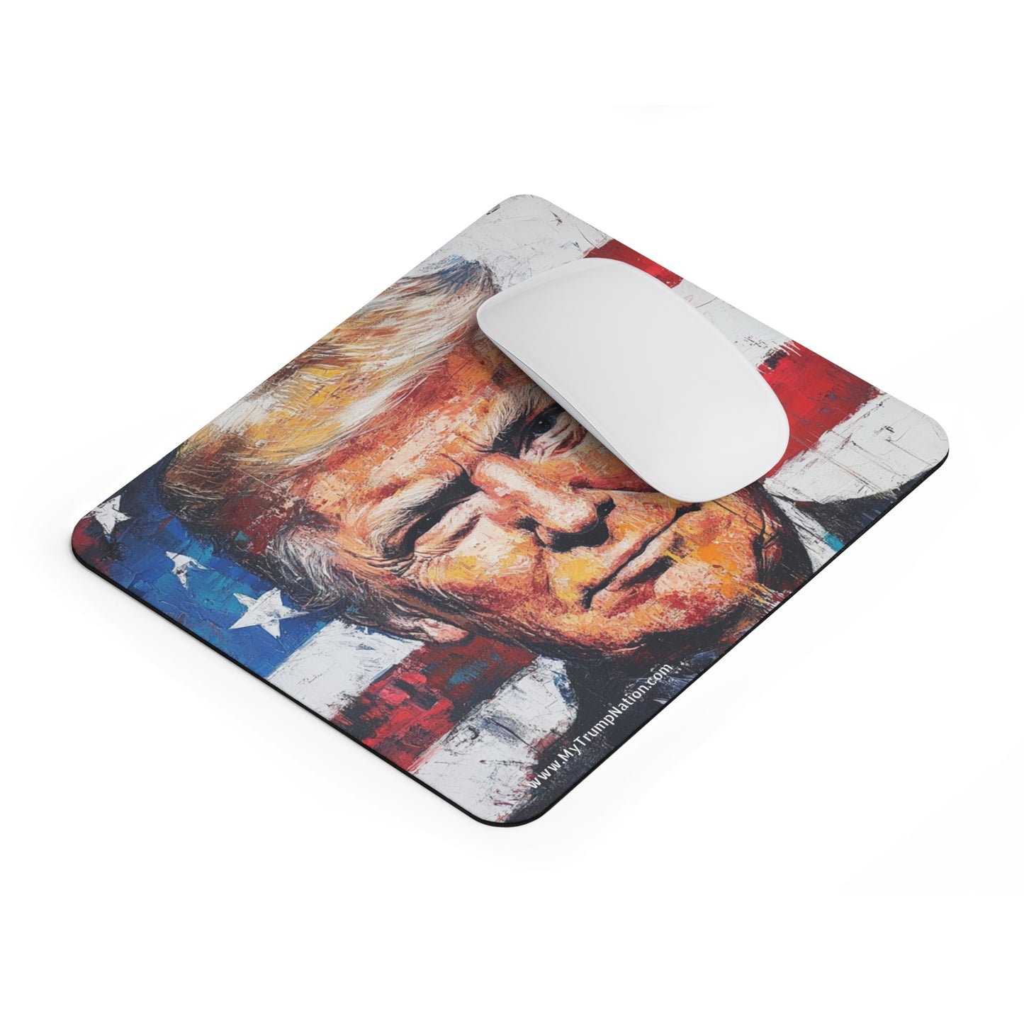 Mouse Pad Donald Trump Portrait American Flag