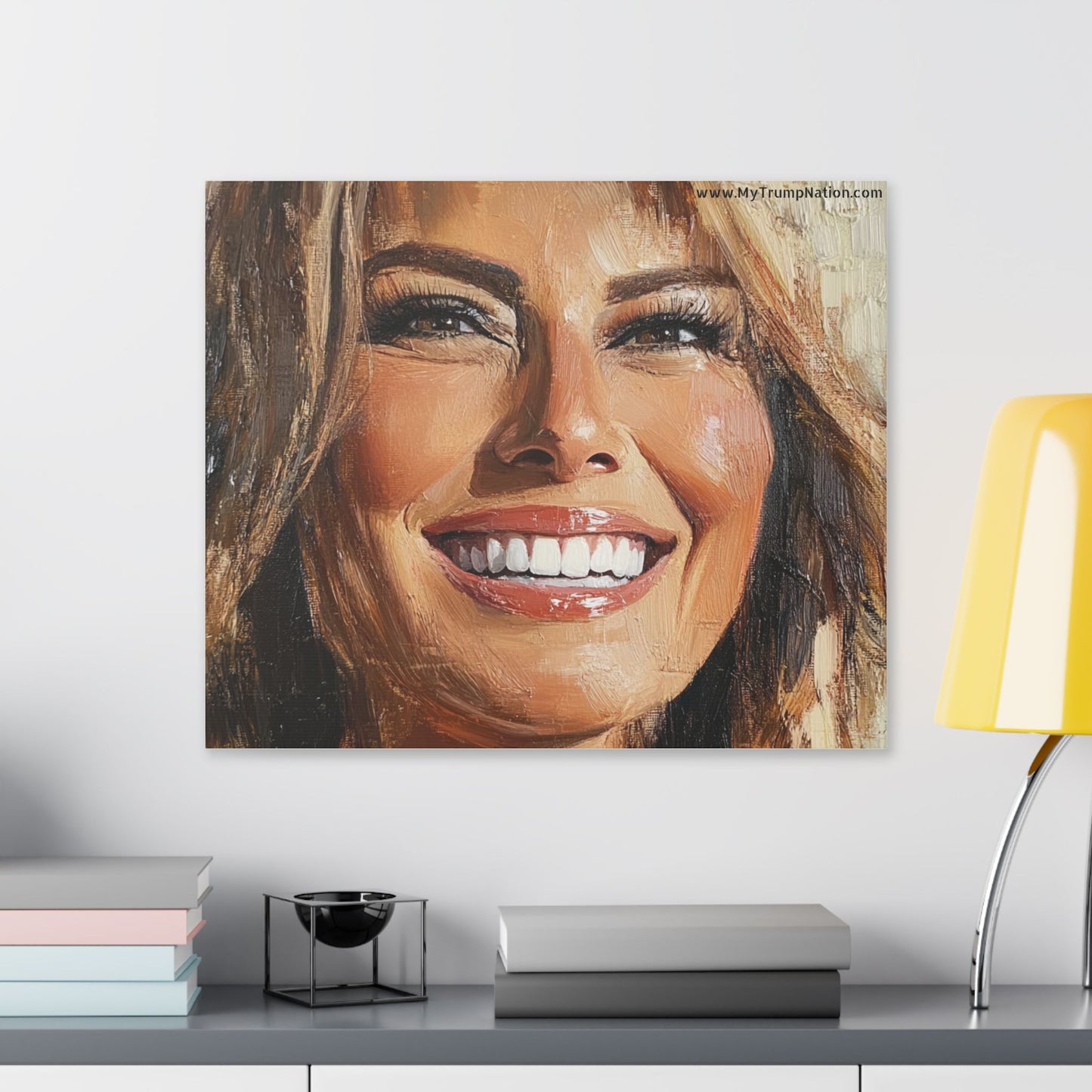 Melania Trump Smiling Portrait Canvas Art