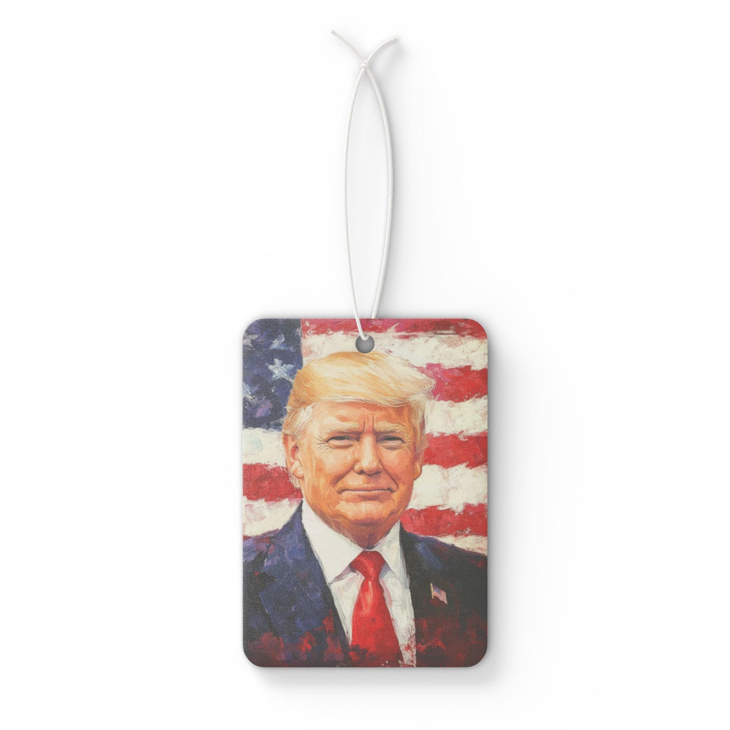 Patriotic Car Air Freshener with Presidential Design