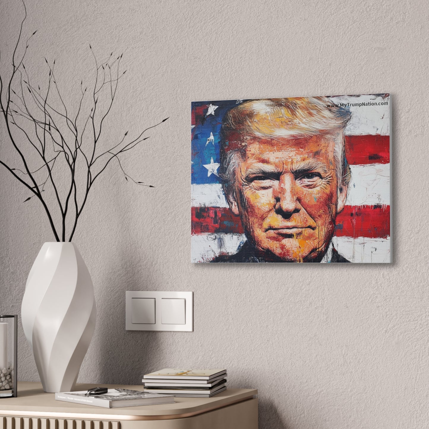 Donald Trump Patriotic Canvas Art