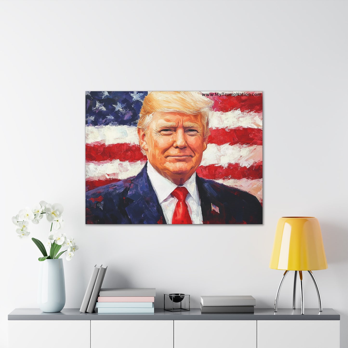 Donald Trump Patriotic Canvas Art