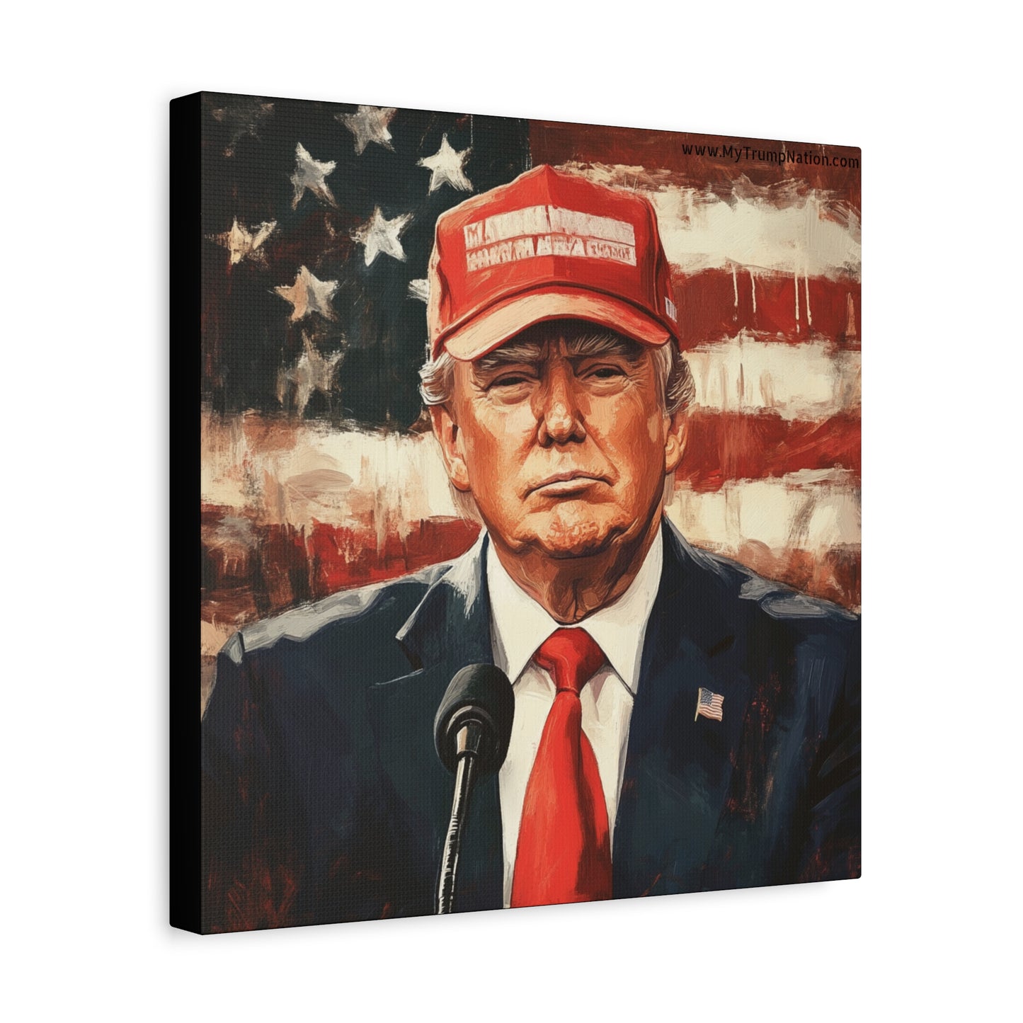 Patriotic Matte Canvas Art - Trump 2024 Wall Decor