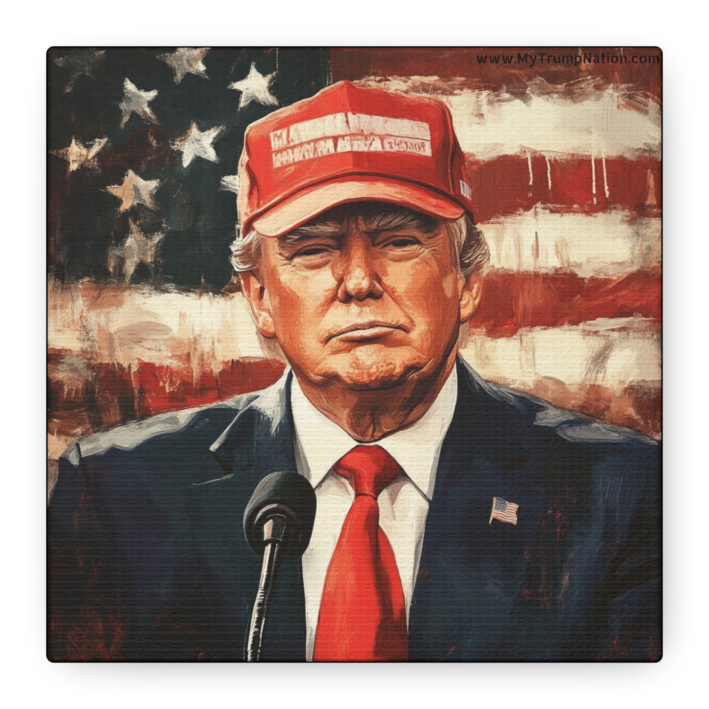Patriotic Matte Canvas Art - Trump 2024 Wall Decor
