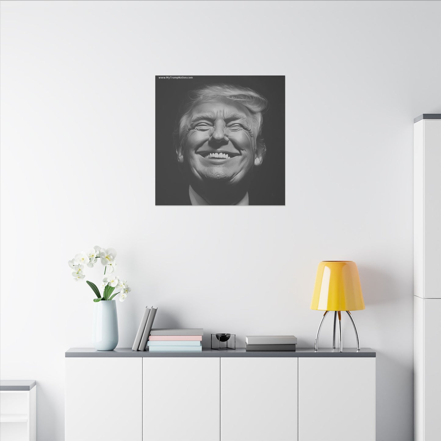 Donald Trump Black & White Canvas Art