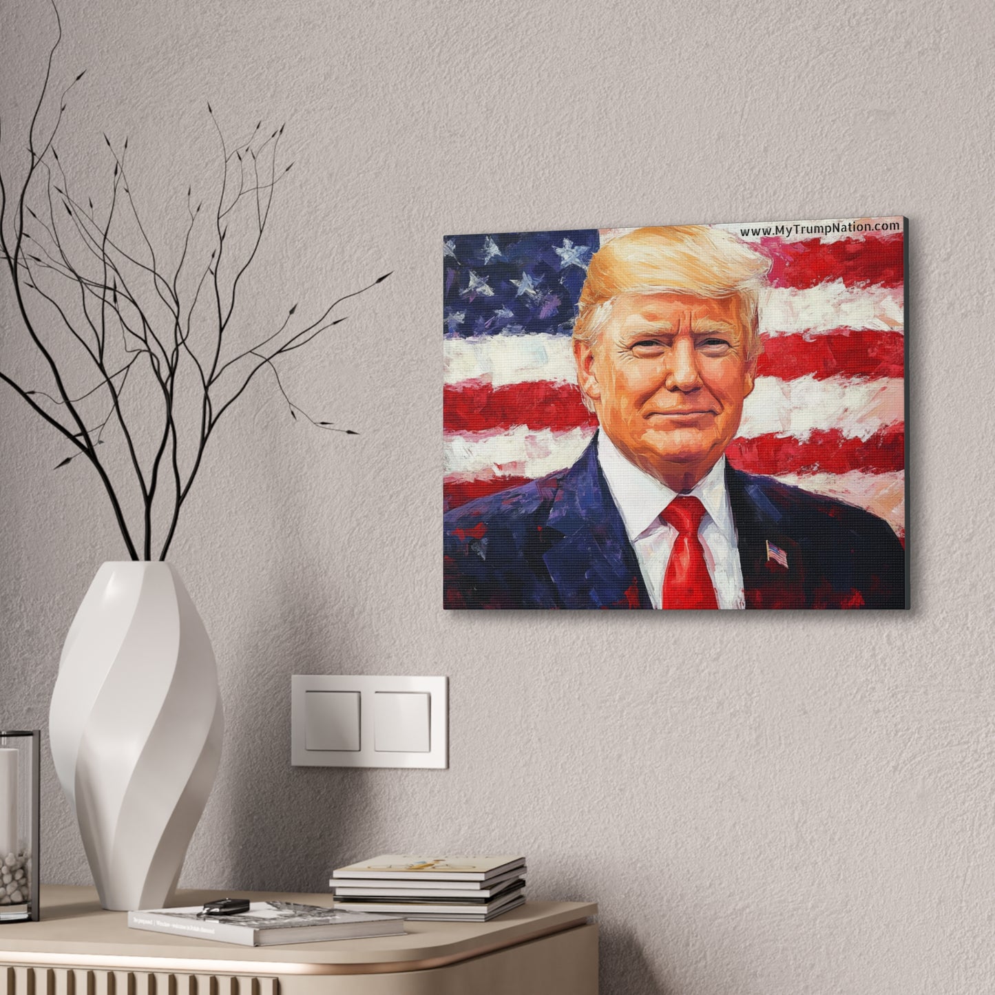 Donald Trump Patriotic Canvas Art