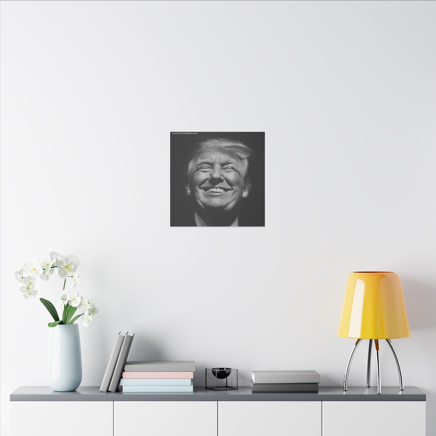 Donald Trump Black & White Canvas Art