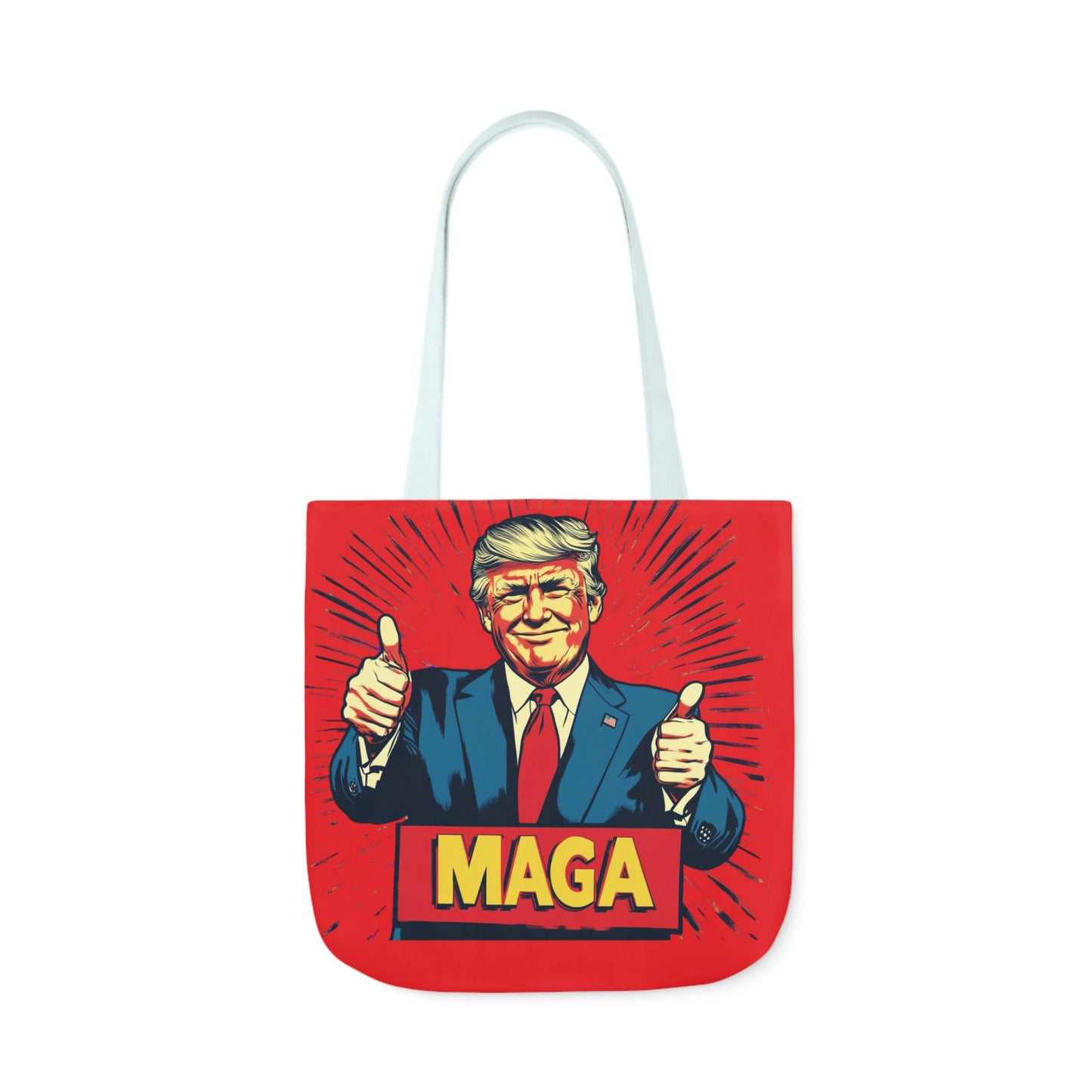 MAGA Canvas Tote Bag with Colorful Straps