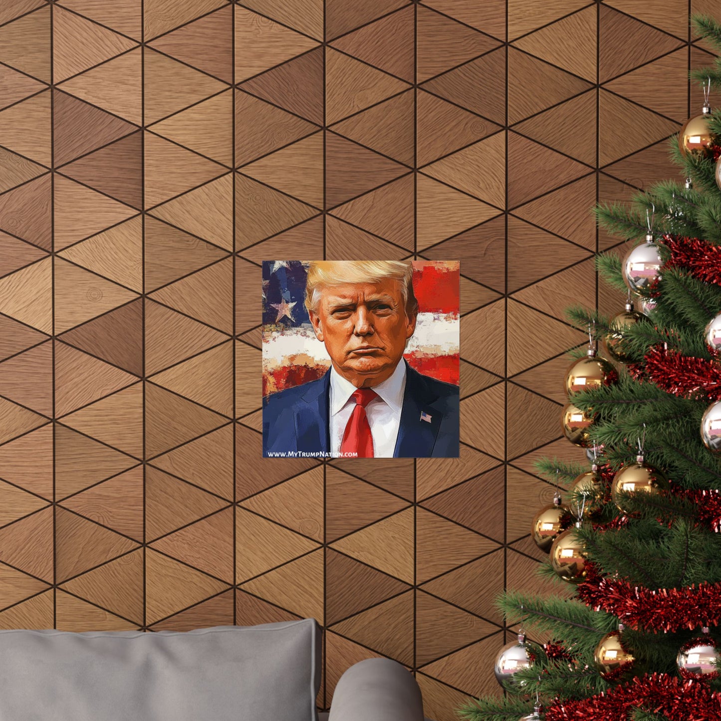 Patriotic Matte Vertical Poster - Bold Trump Artwork