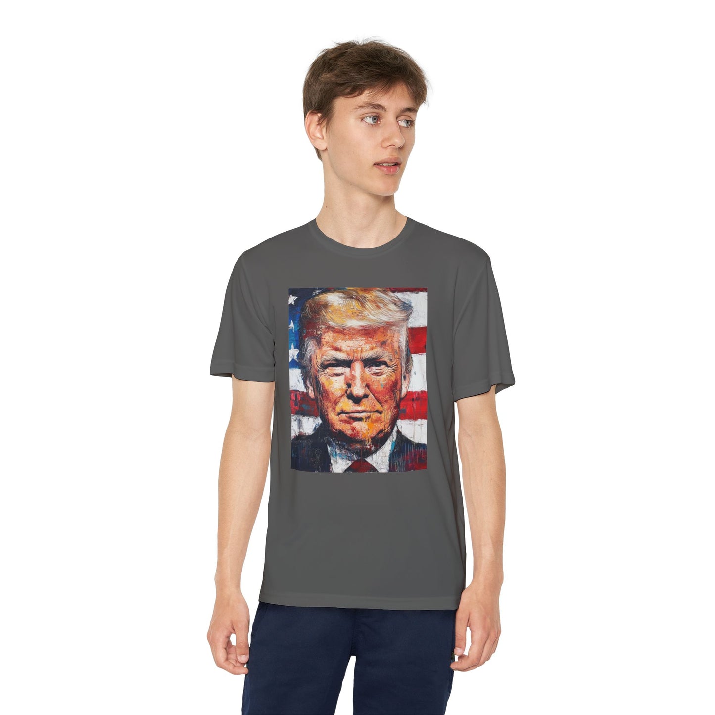 Youth Competitor Tee - Patriotic Donald Trump Art Shirt