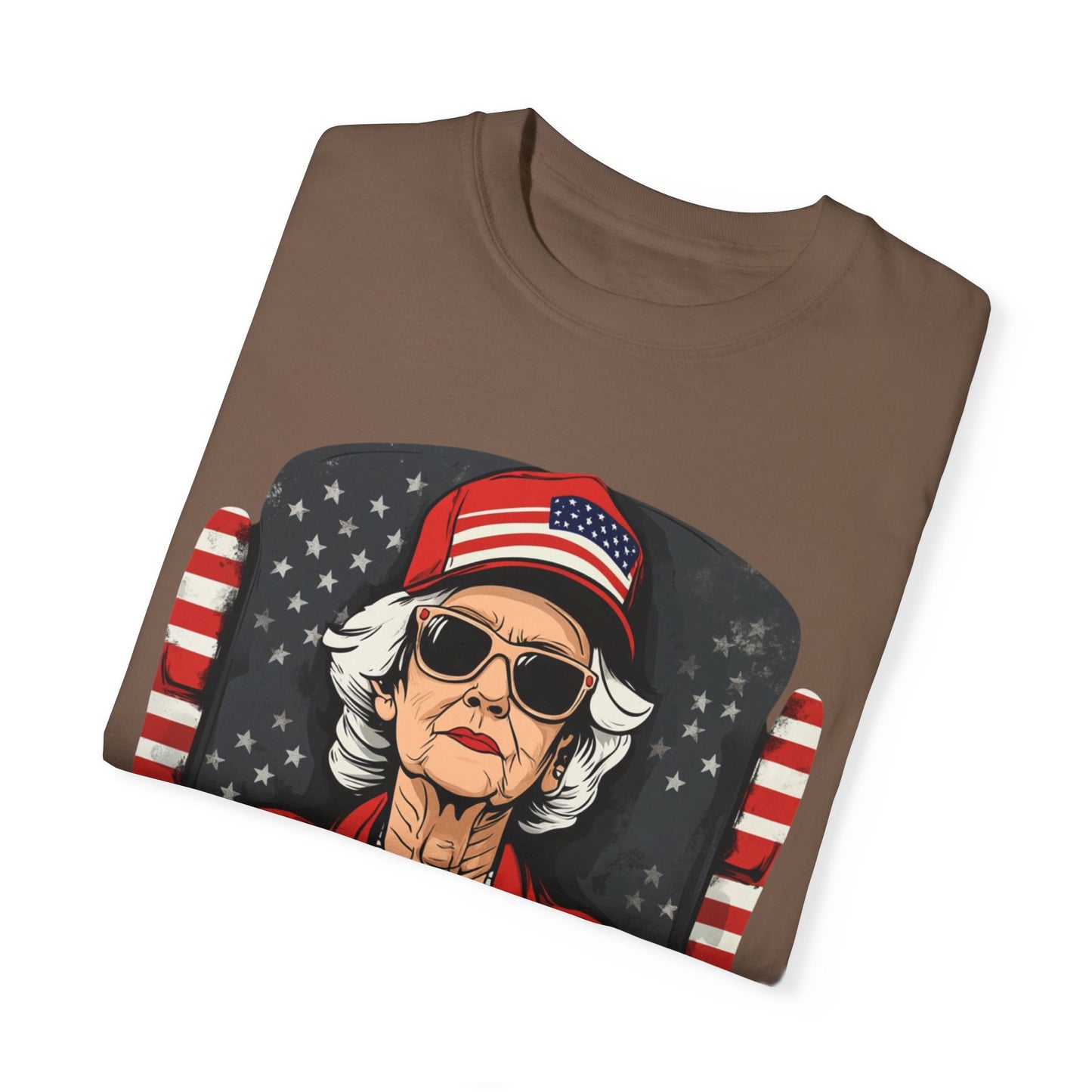 Patriotic Grandma T-Shirt - Unisex Garment-Dyed Tee for Independence Day