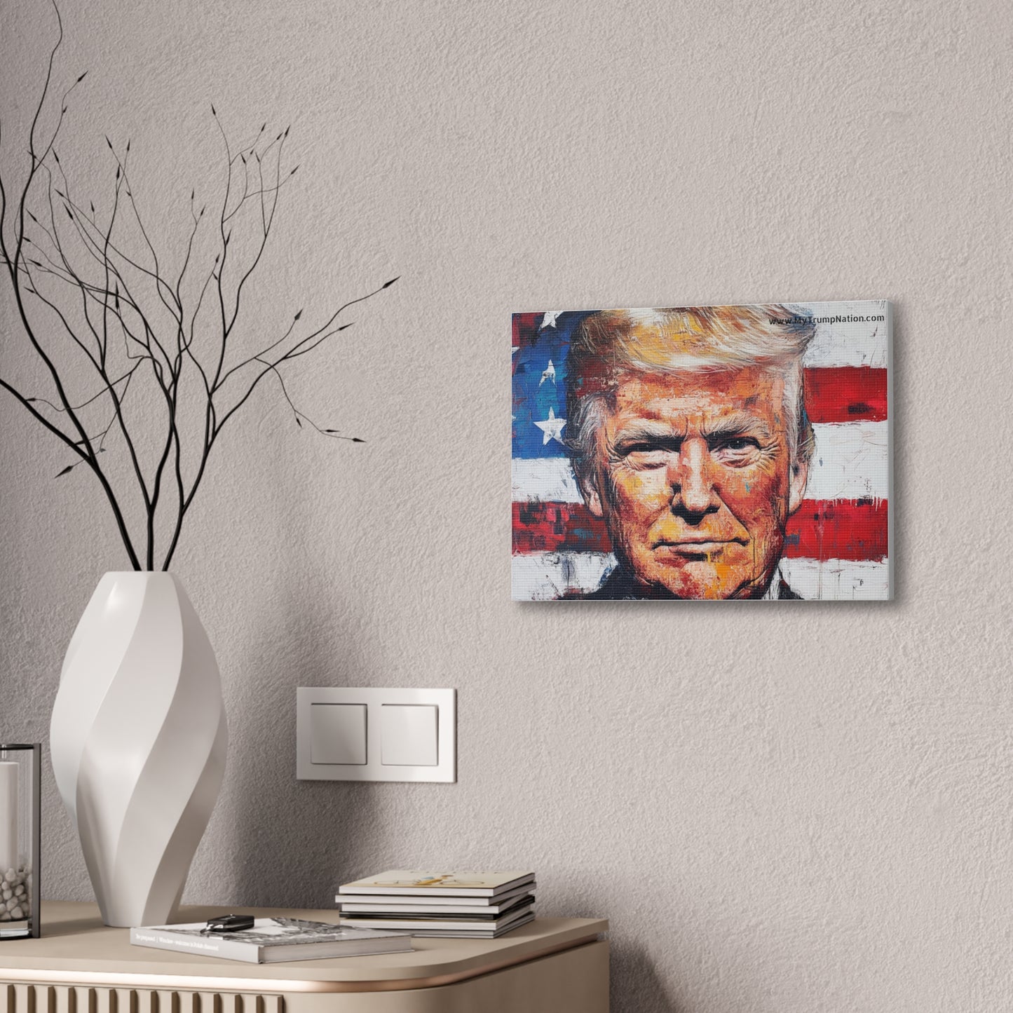 Donald Trump Patriotic Canvas Art