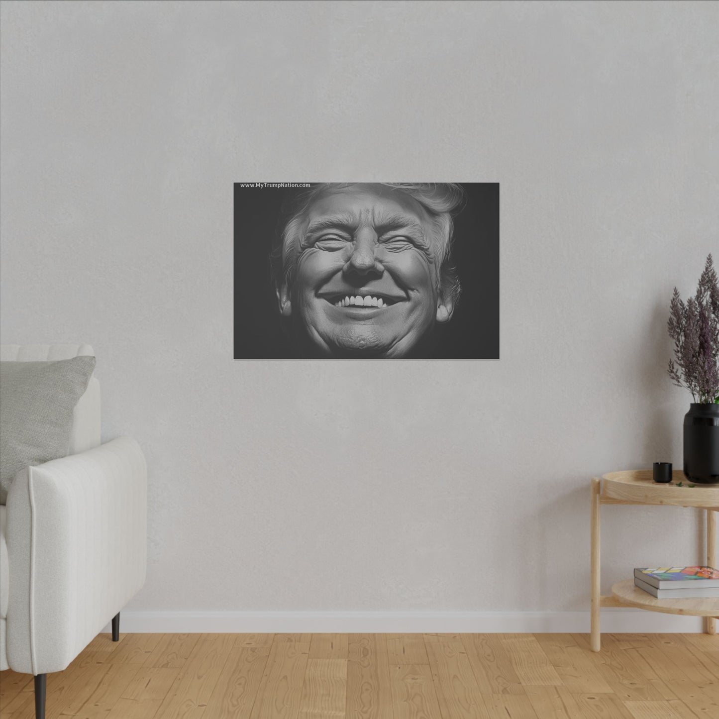 Donald Trump Black & White Canvas Art
