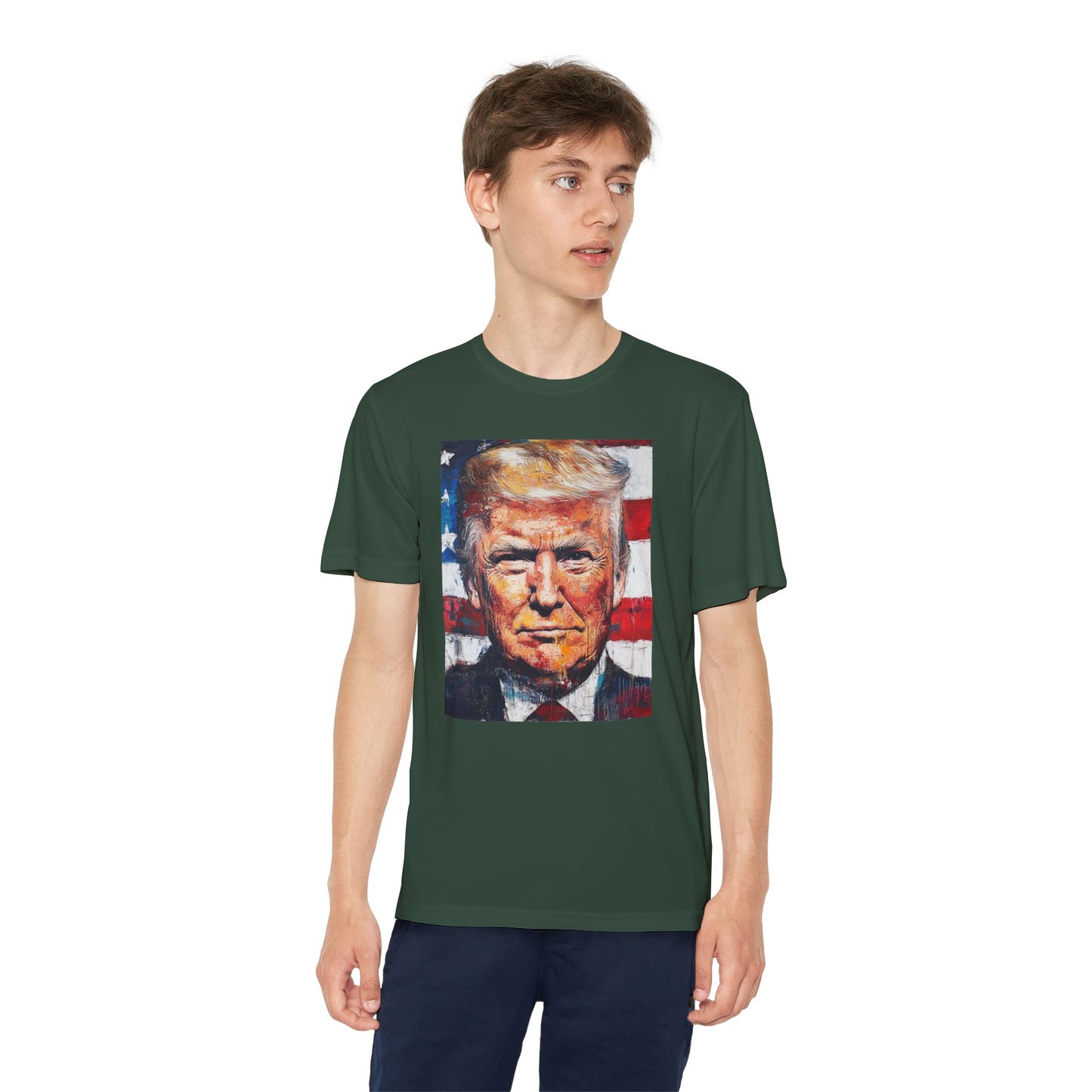 Youth Competitor Tee - Patriotic Donald Trump Art Shirt