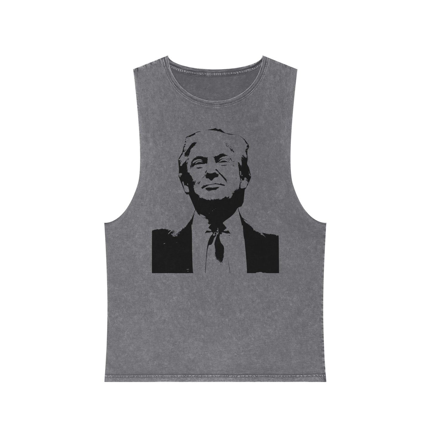 Unisex Stonewash Tank Top - Vintage Style Trump Graphic