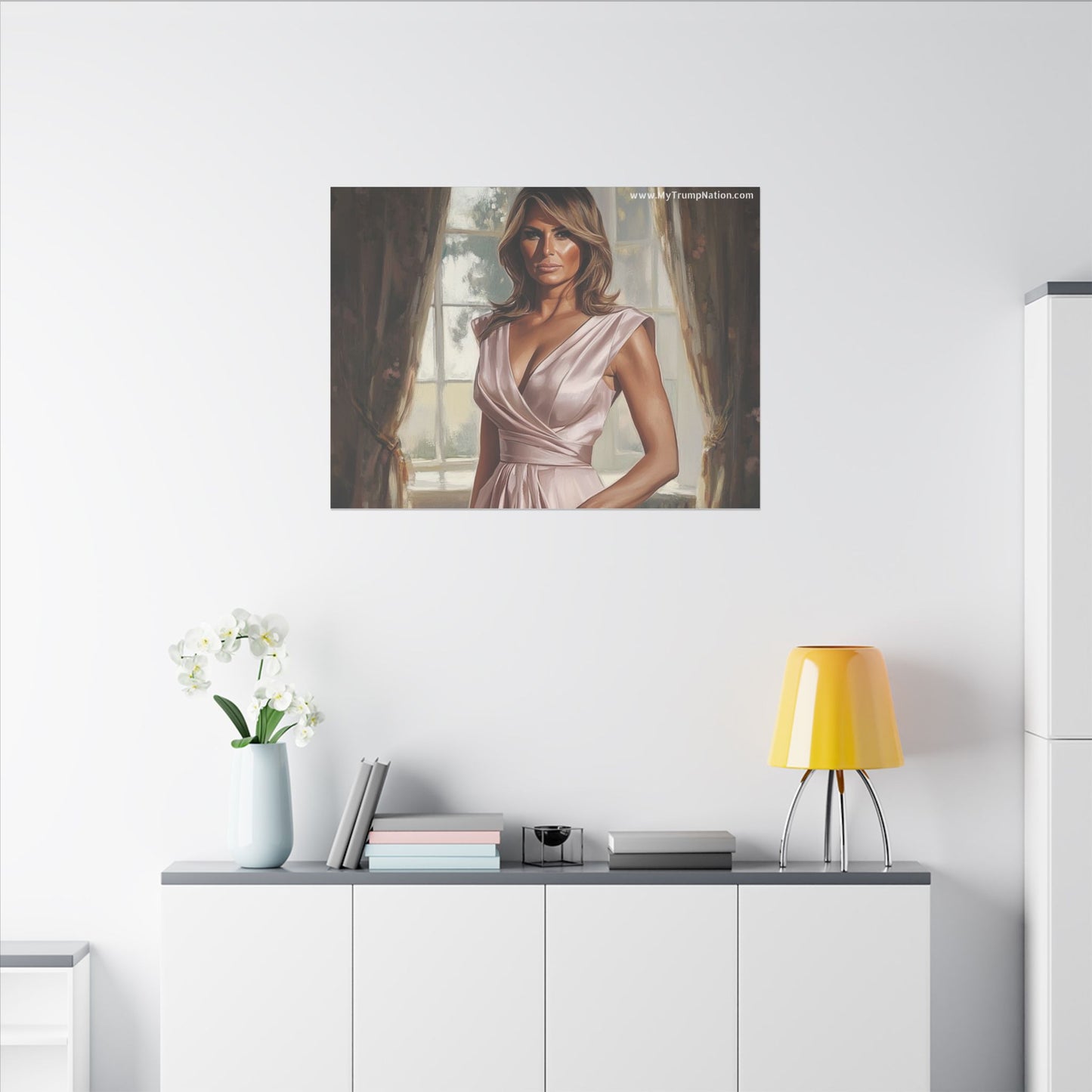Melania Trump Elegant Canvas Art