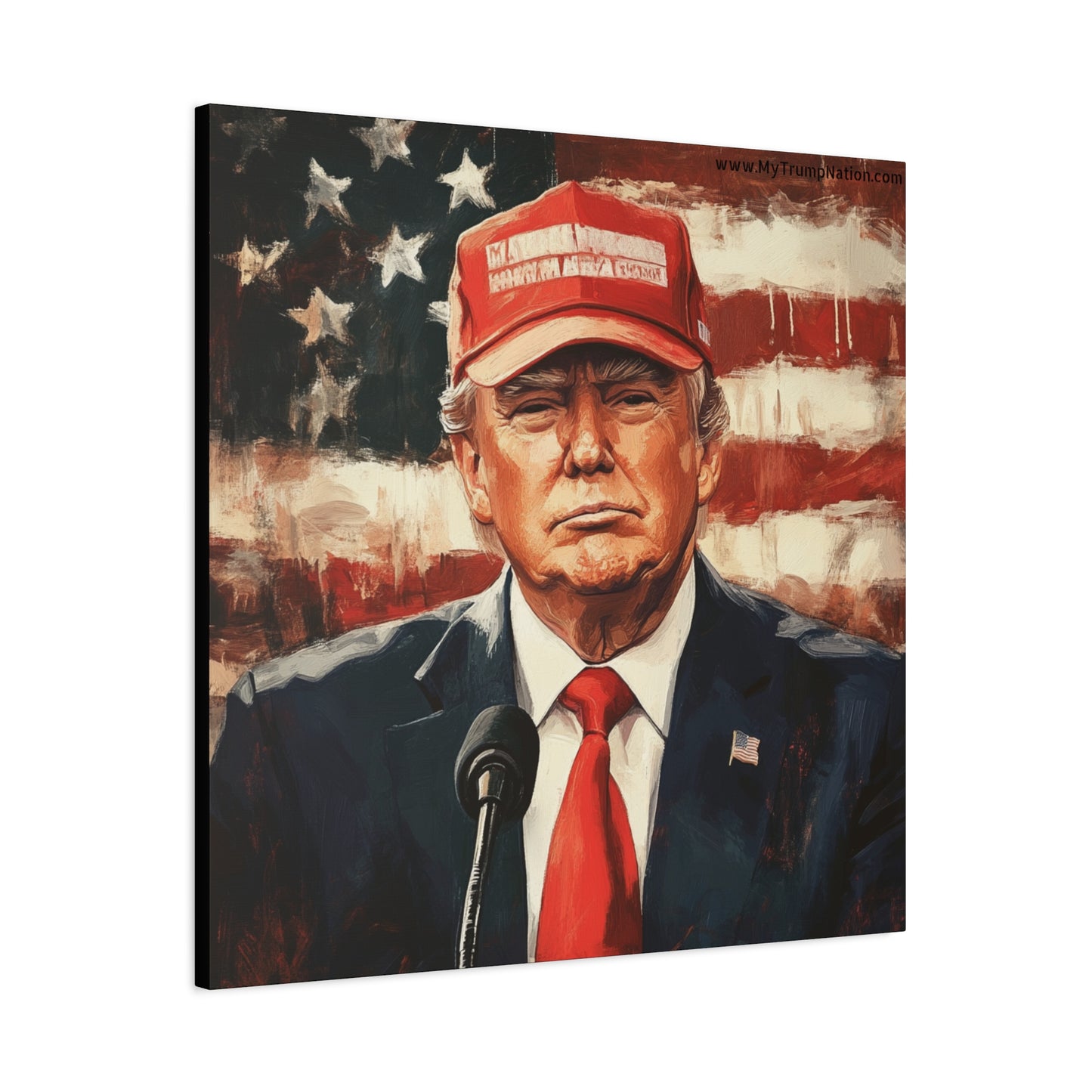 Patriotic Matte Canvas Art - Trump 2024 Wall Decor