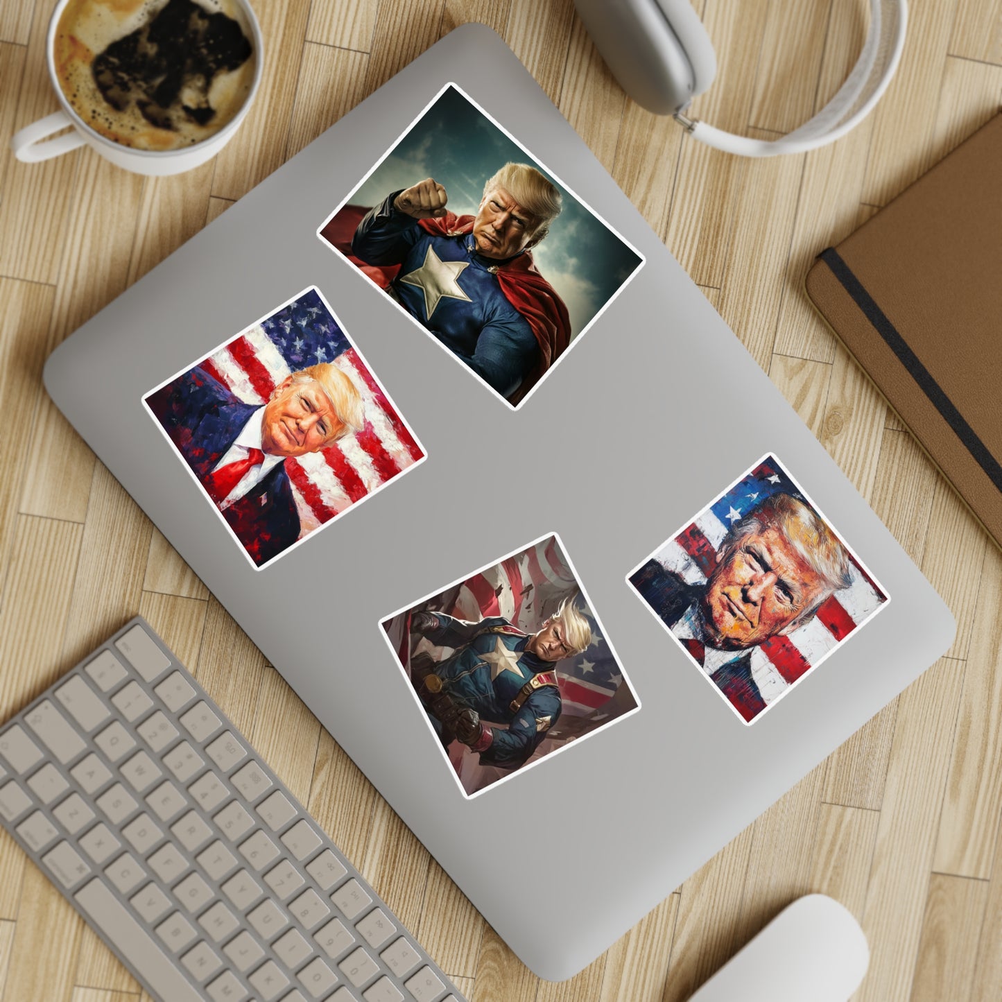 Donald Trump Patriotic Sticker Set, 10pcs