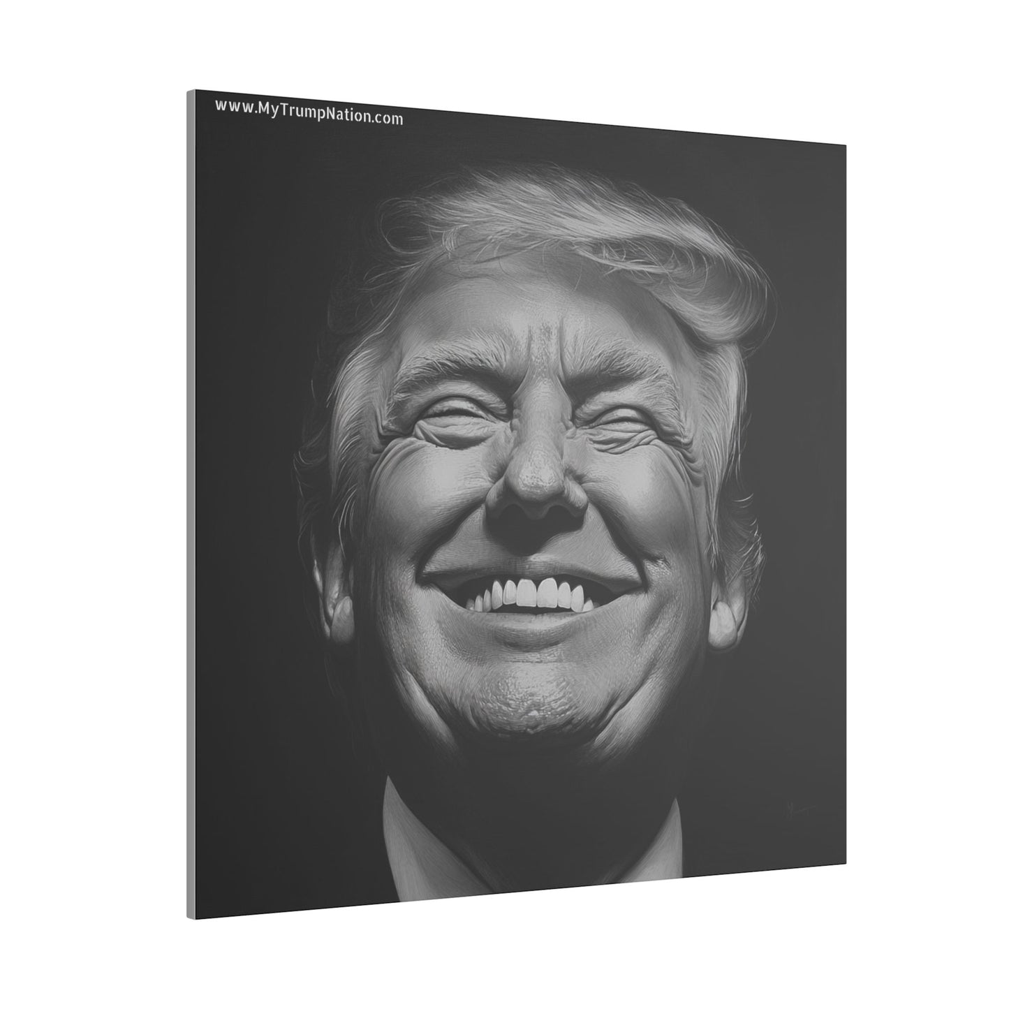 Donald Trump Black & White Canvas Art
