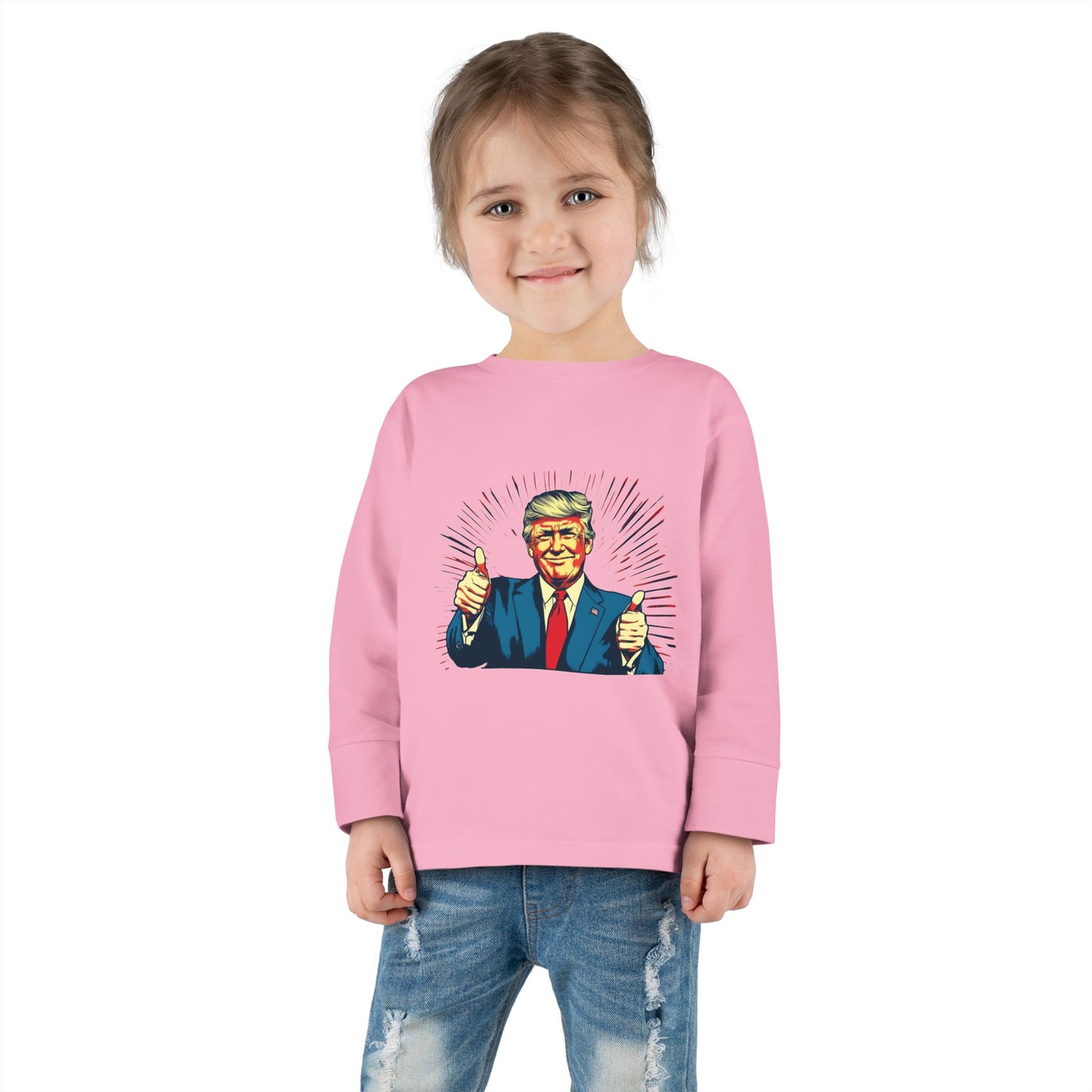 Toddler Long Sleeve Tee - "Best Grandma" Trump Design