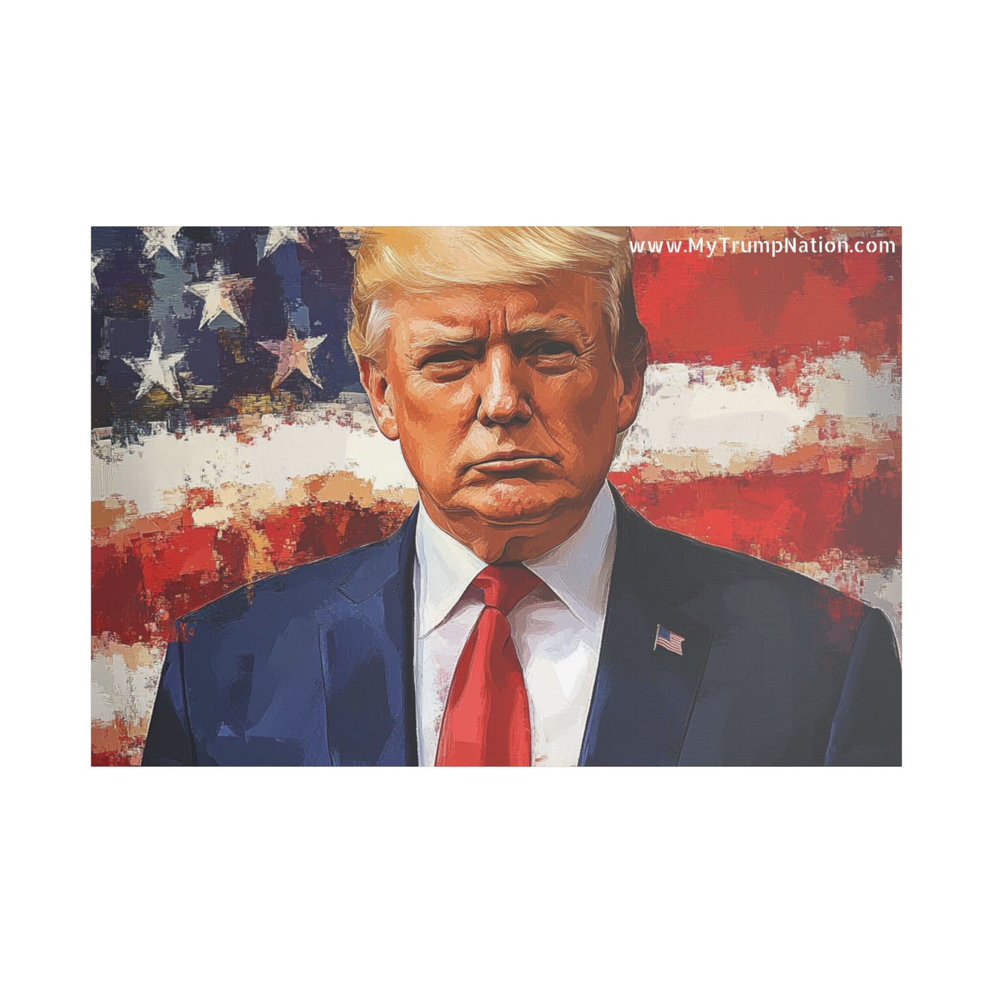 Donald Trump Patriotic Canvas Art