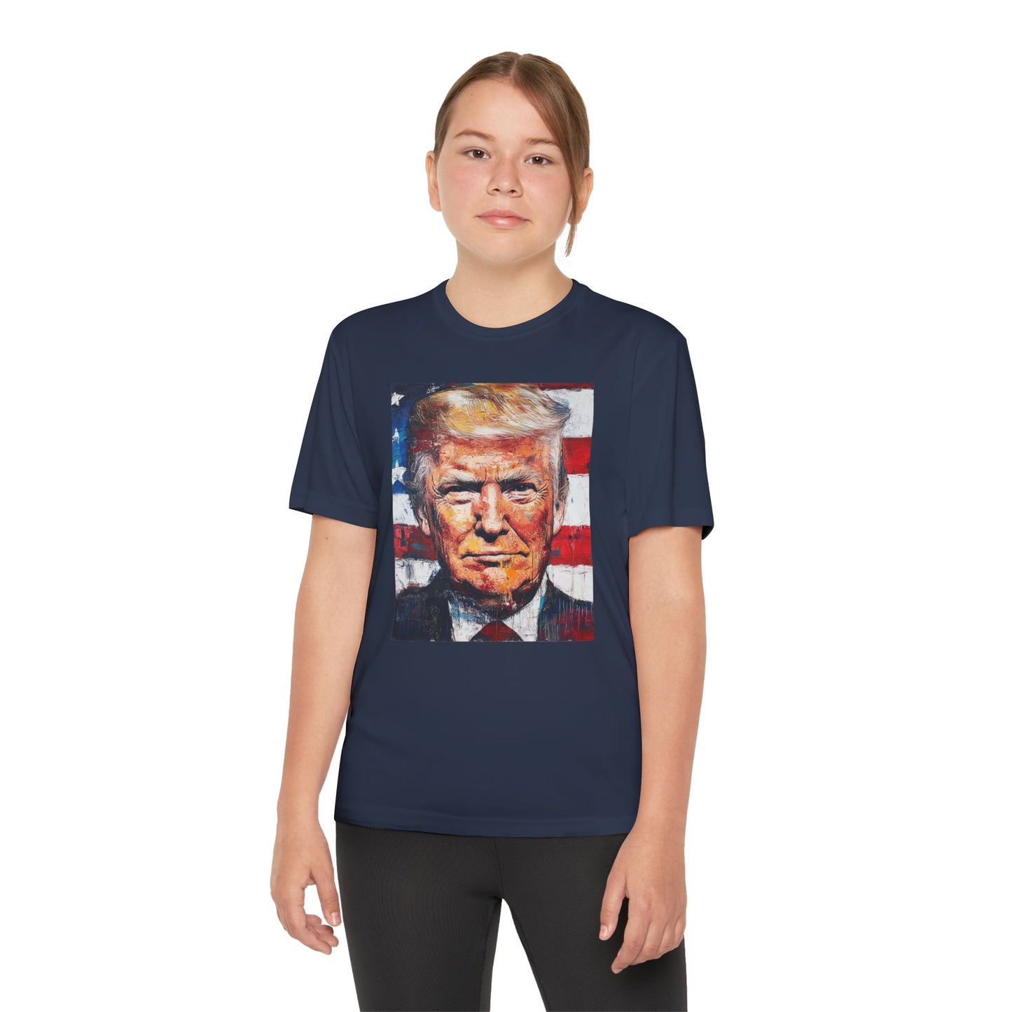 Youth Competitor Tee - Patriotic Donald Trump Art Shirt