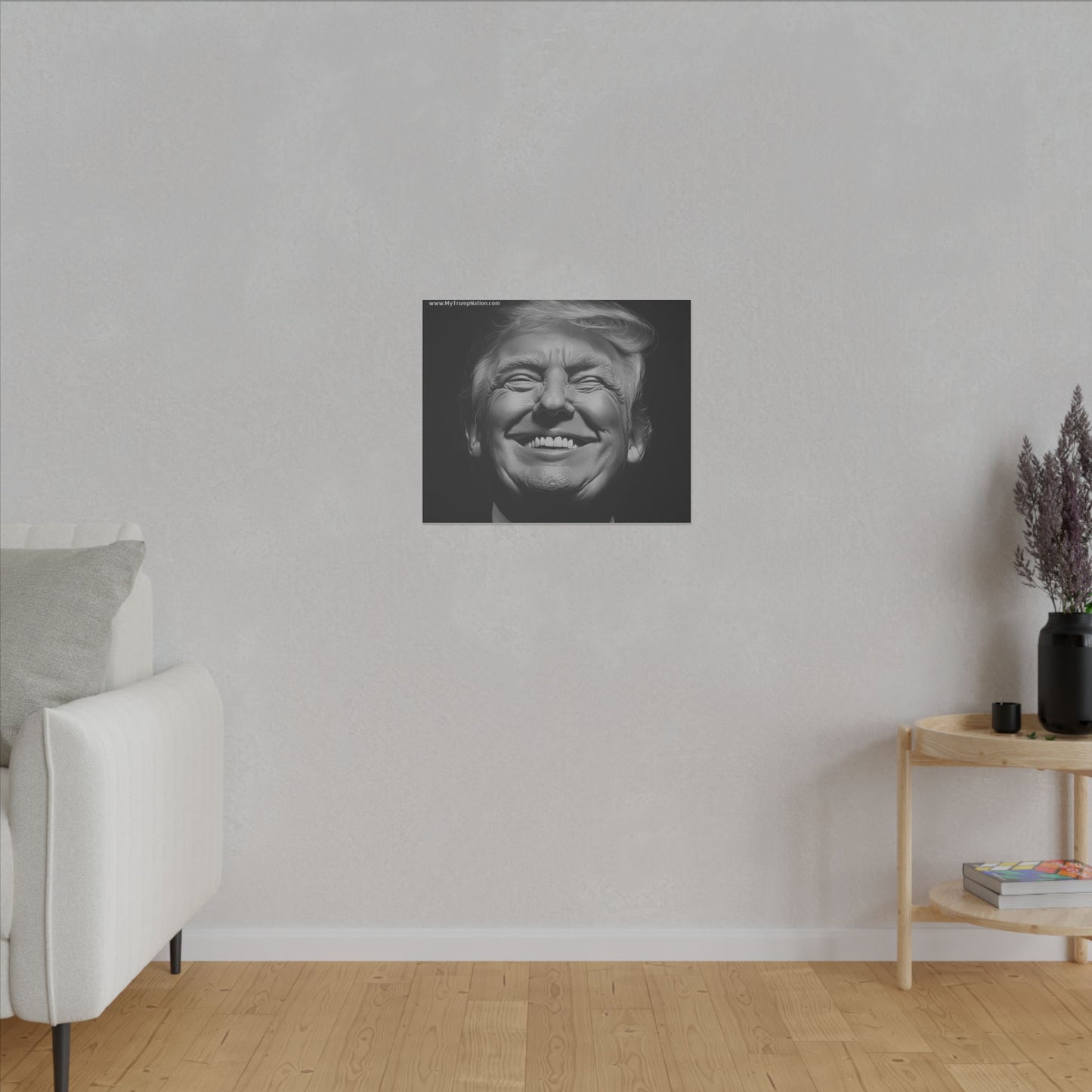 Donald Trump Black & White Canvas Art