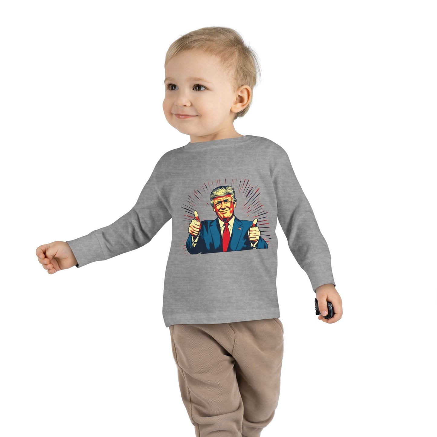 Toddler Long Sleeve Tee - "Best Grandma" Trump Design