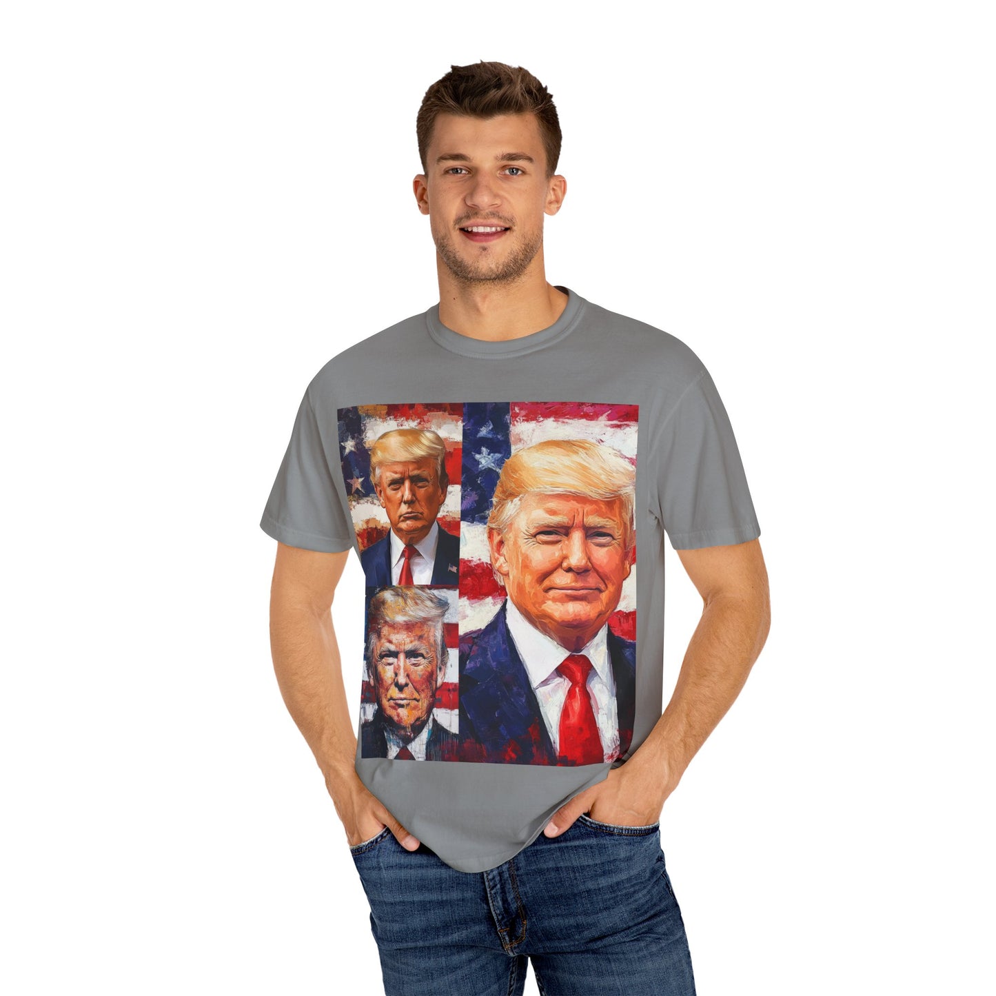Donald Trump Patriotic Multi-Portrait T-Shirt