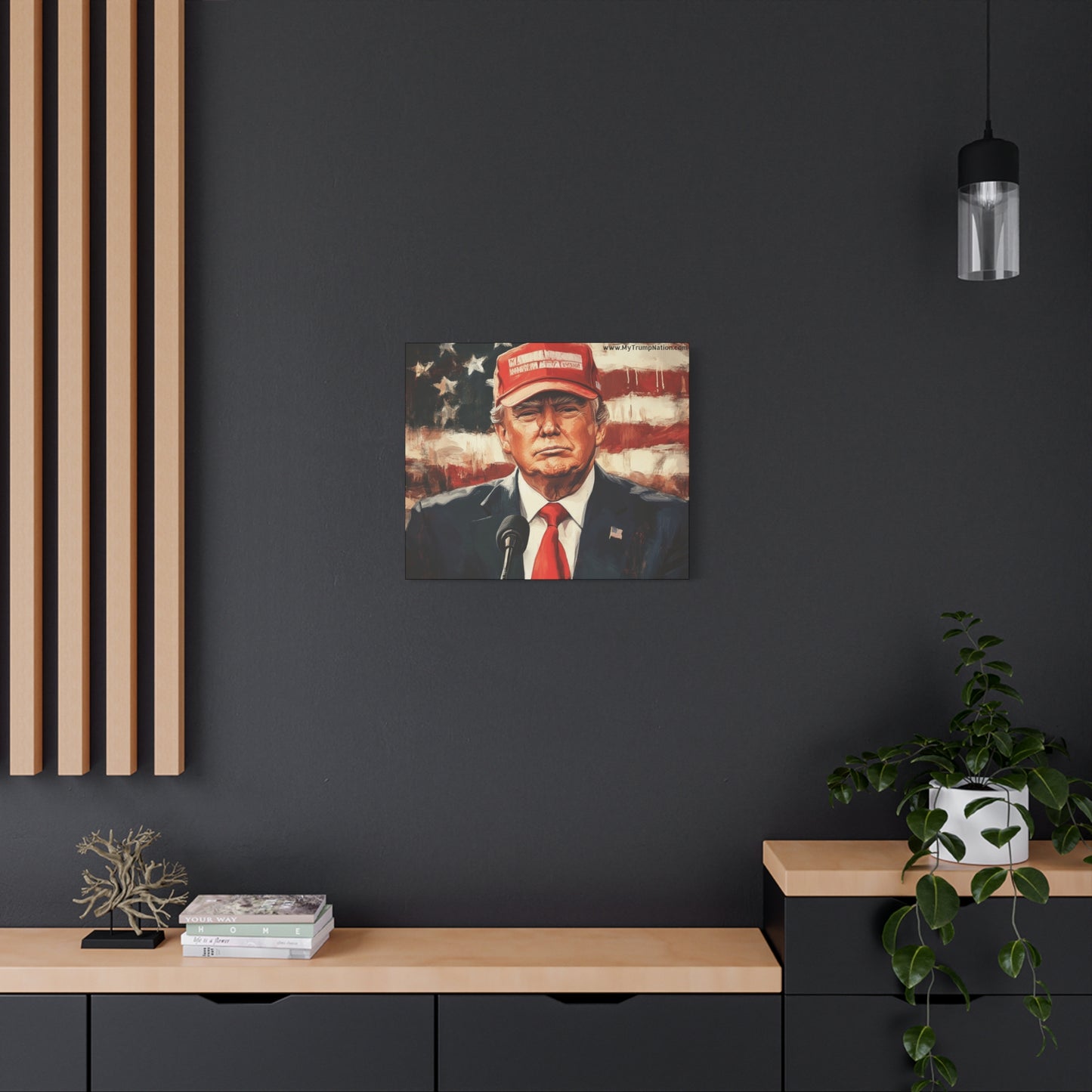 Patriotic Matte Canvas Art - Trump 2024 Wall Decor