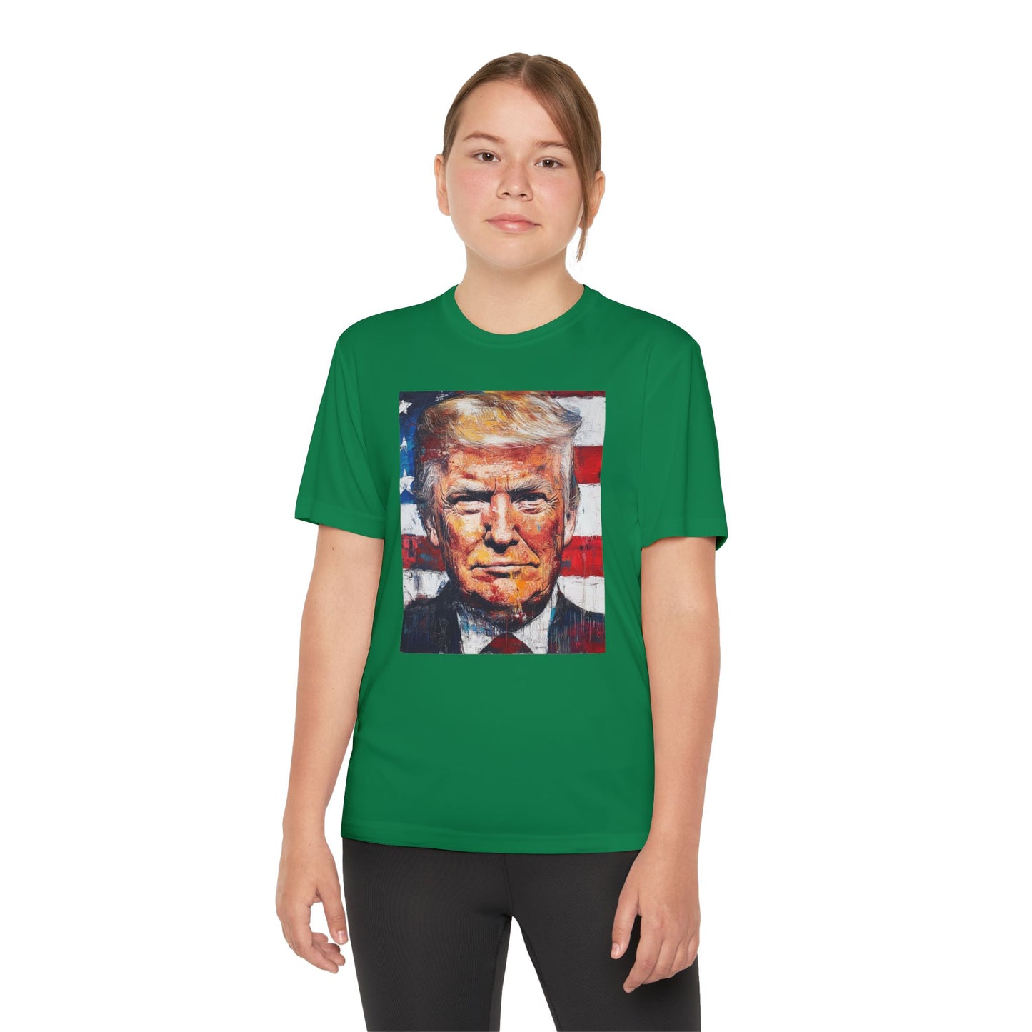 Youth Competitor Tee - Patriotic Donald Trump Art Shirt