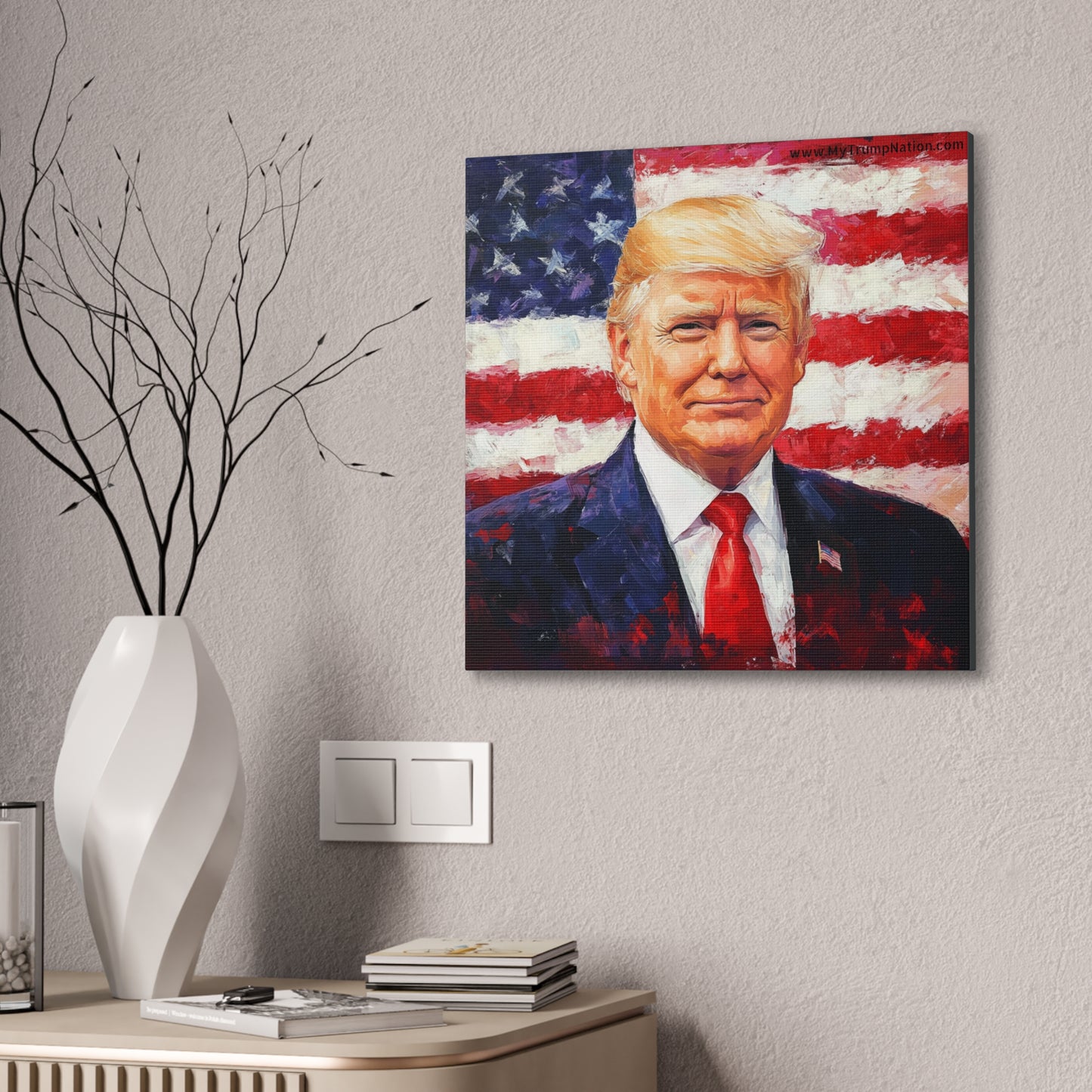 Donald Trump Patriotic Canvas Art