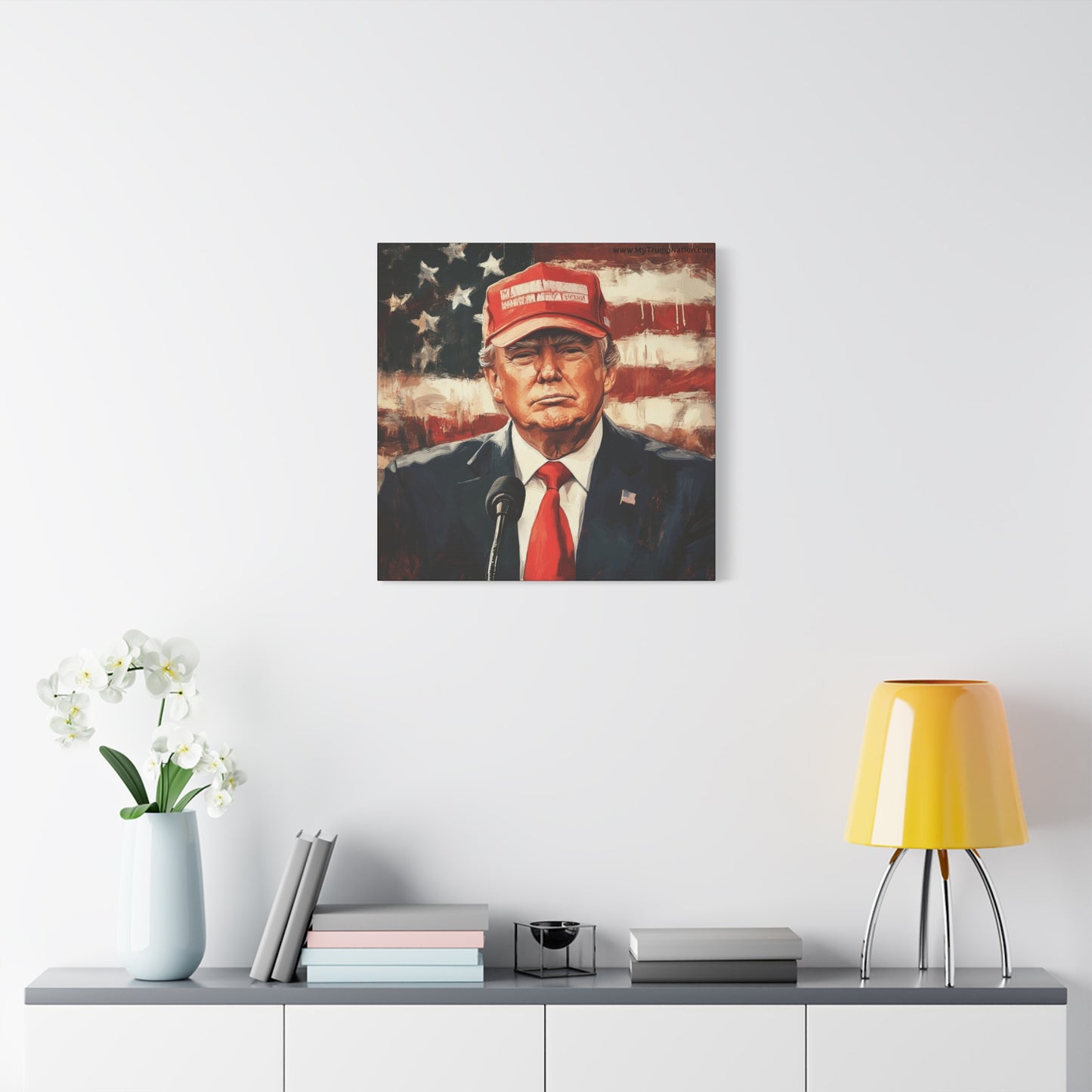 Patriotic Matte Canvas Art - Trump 2024 Wall Decor
