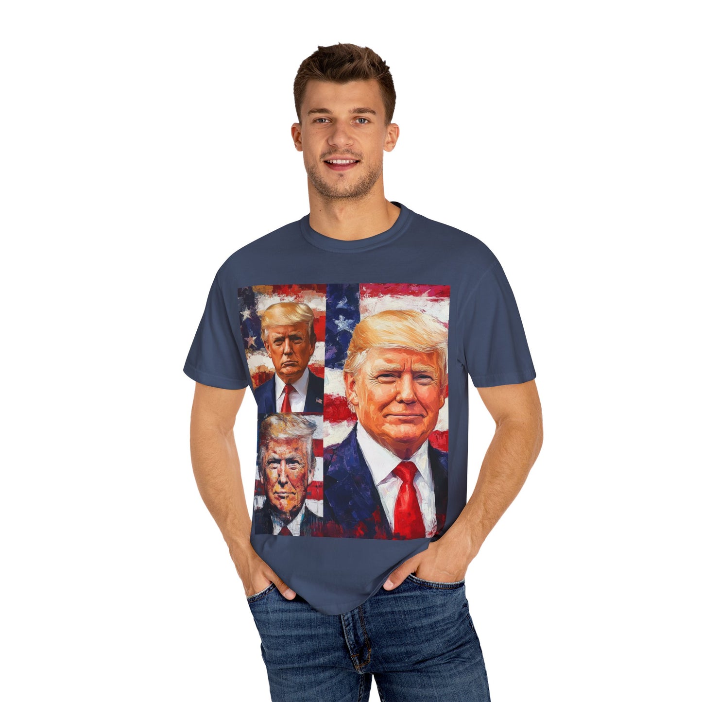 Donald Trump Patriotic Multi-Portrait T-Shirt
