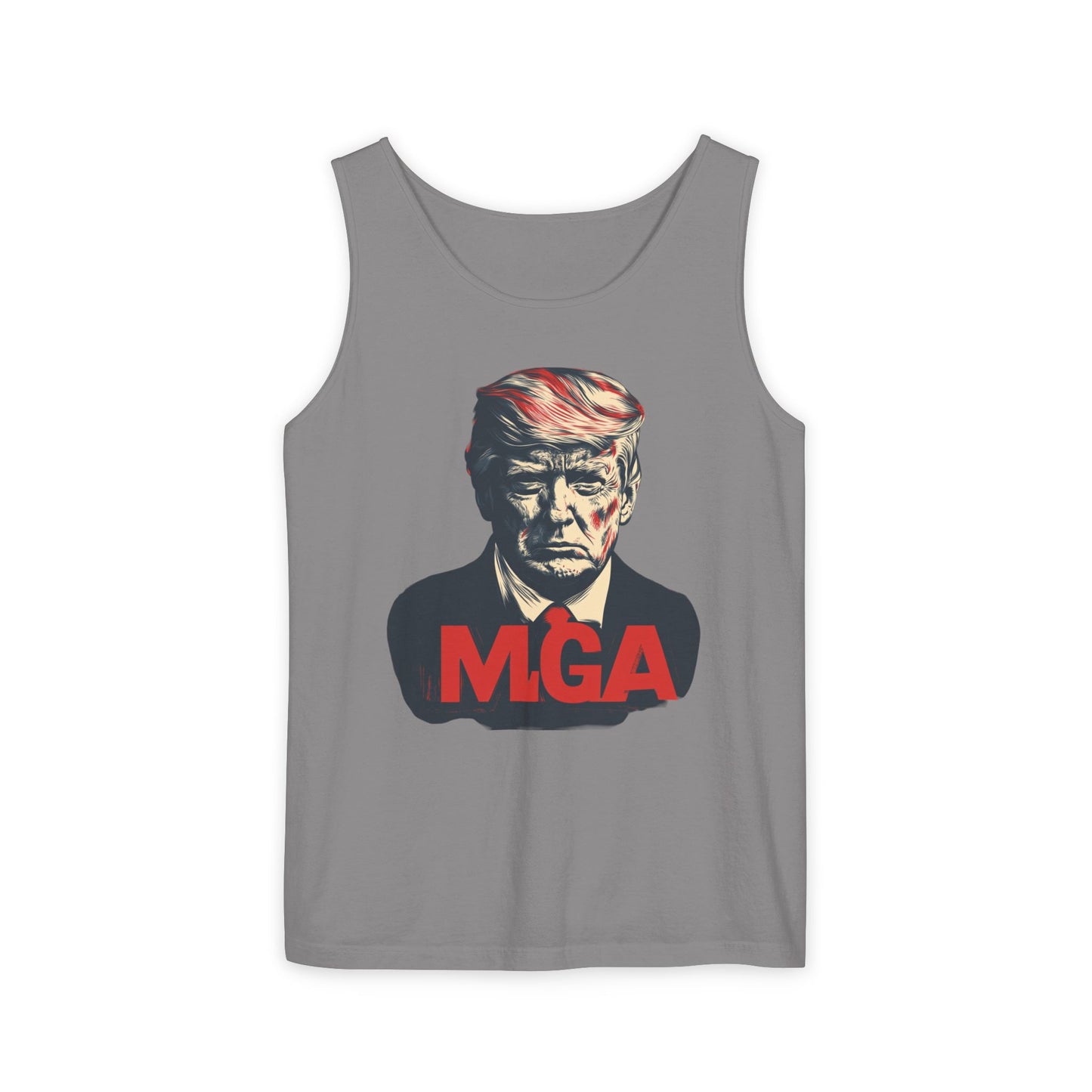 Unisex Garment-Dyed Tank Top - MAGA Graphic Tee for Political Enthusiasts