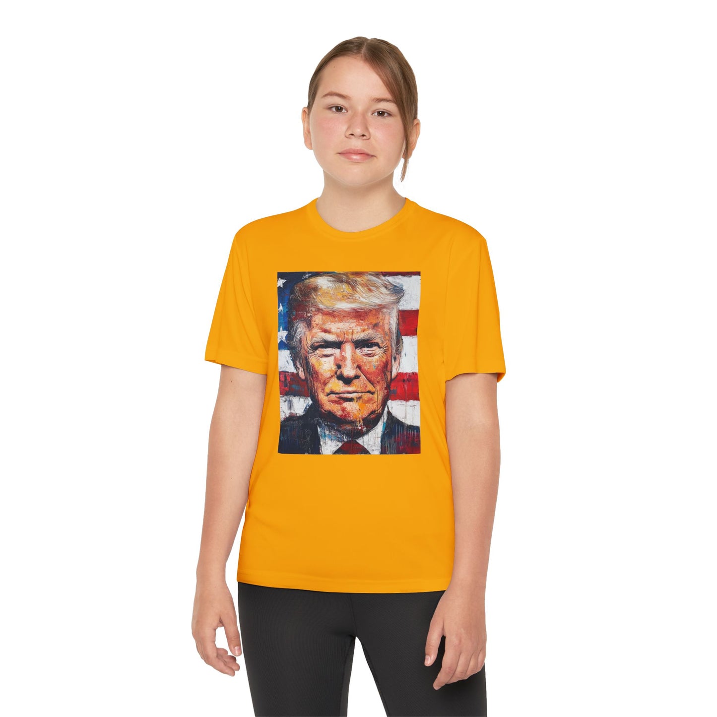 Youth Competitor Tee - Patriotic Donald Trump Art Shirt