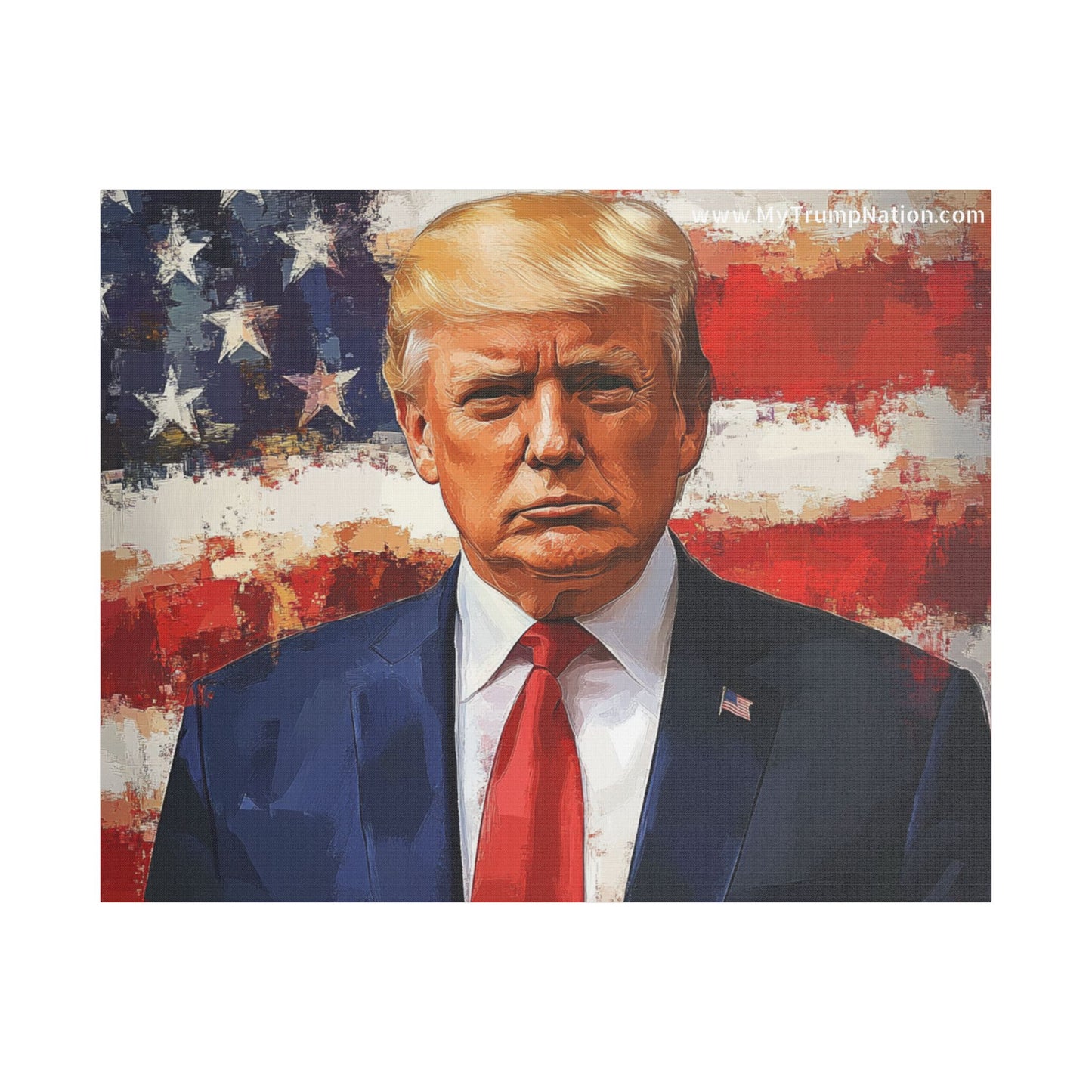 Donald Trump Patriotic Canvas Art