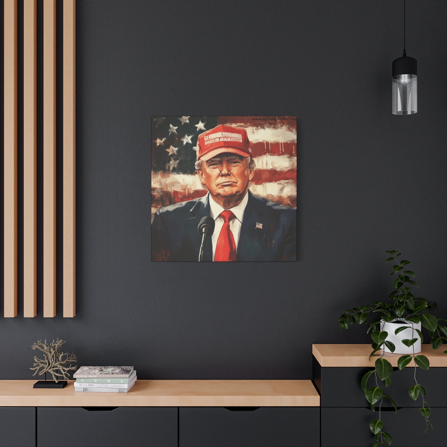 Patriotic Matte Canvas Art - Trump 2024 Wall Decor