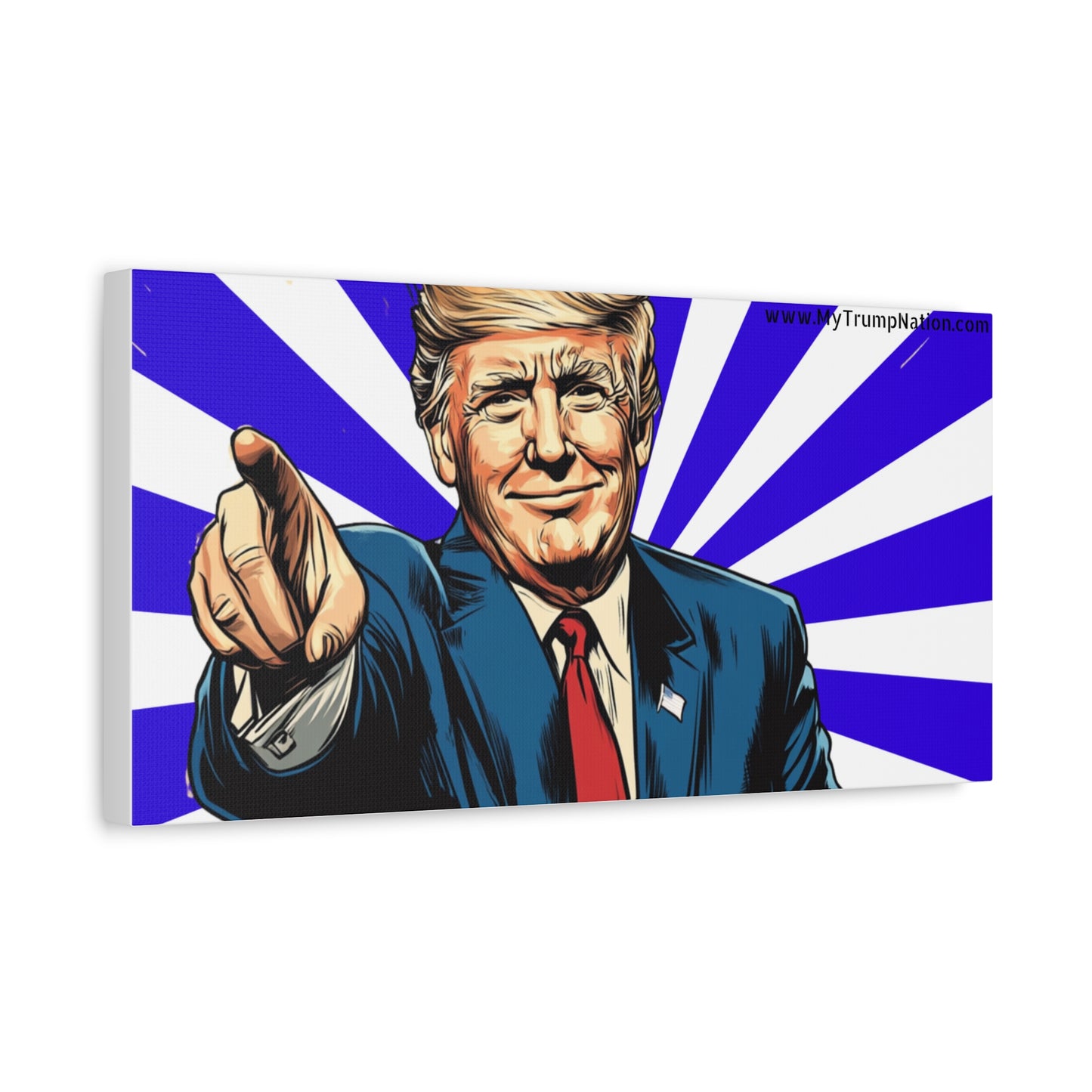 Political Canvas Art - Vintage Trump Design 12x8"