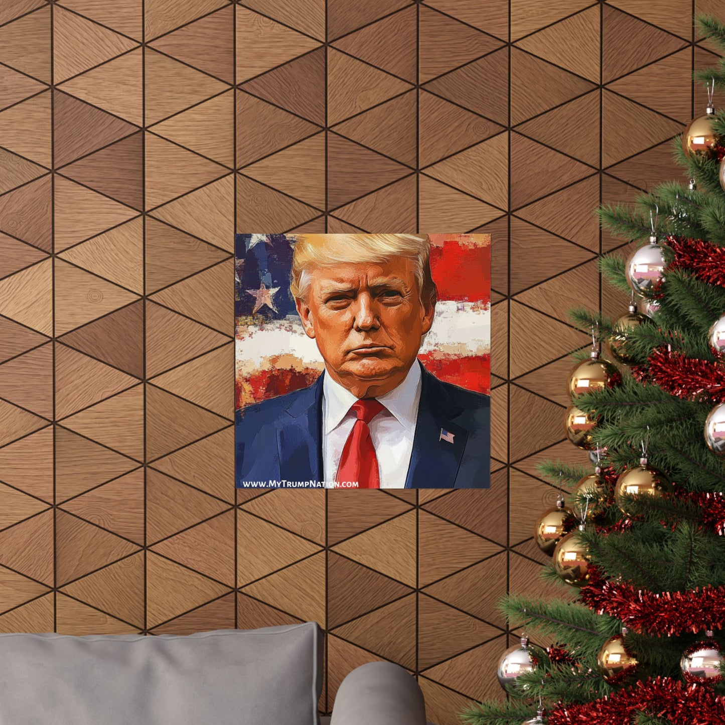 Patriotic Matte Vertical Poster - Bold Trump Artwork